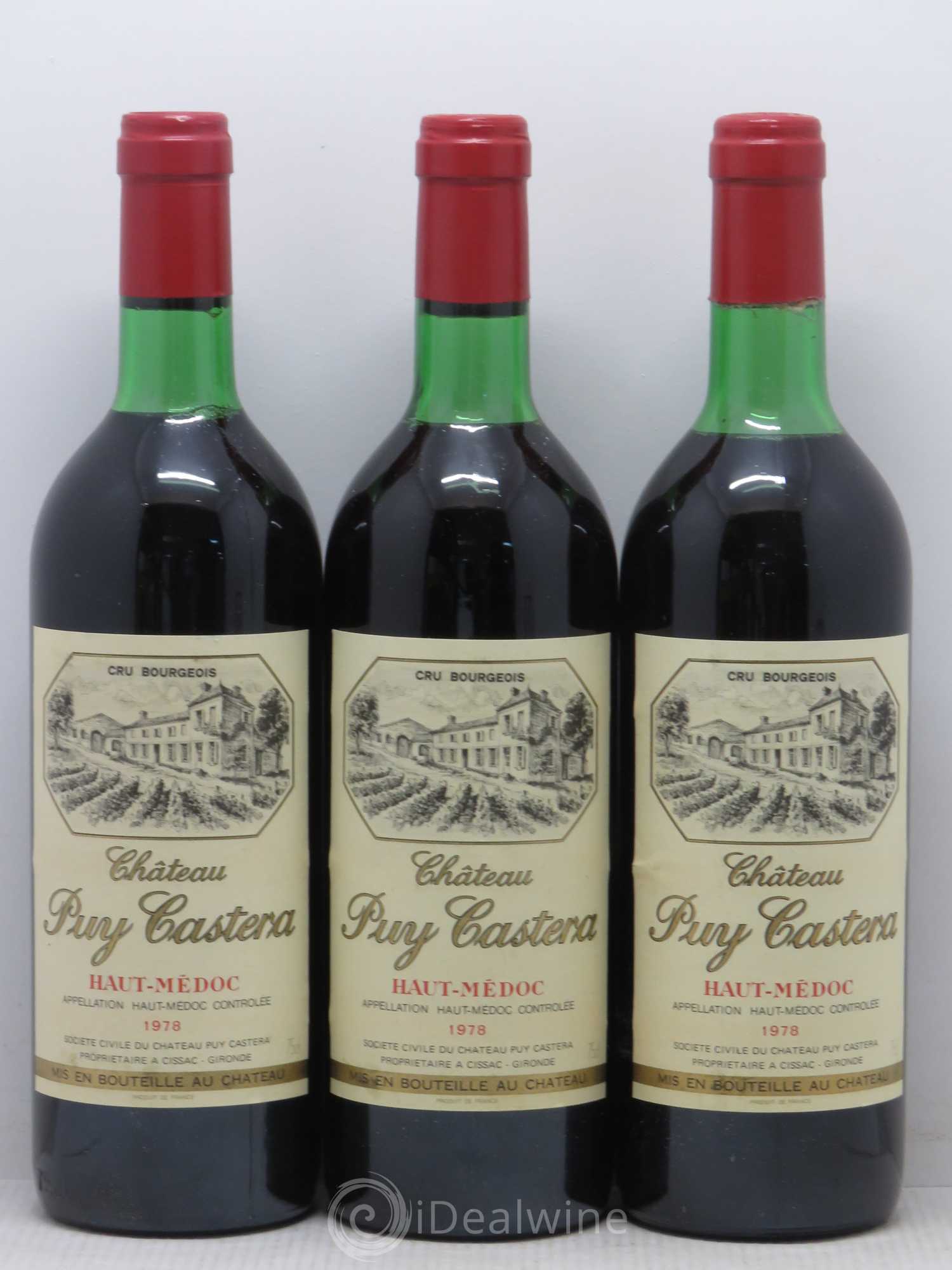 Château Puy Castera Cru Bourgeois 1978 - Lot de 3 bouteilles - 0