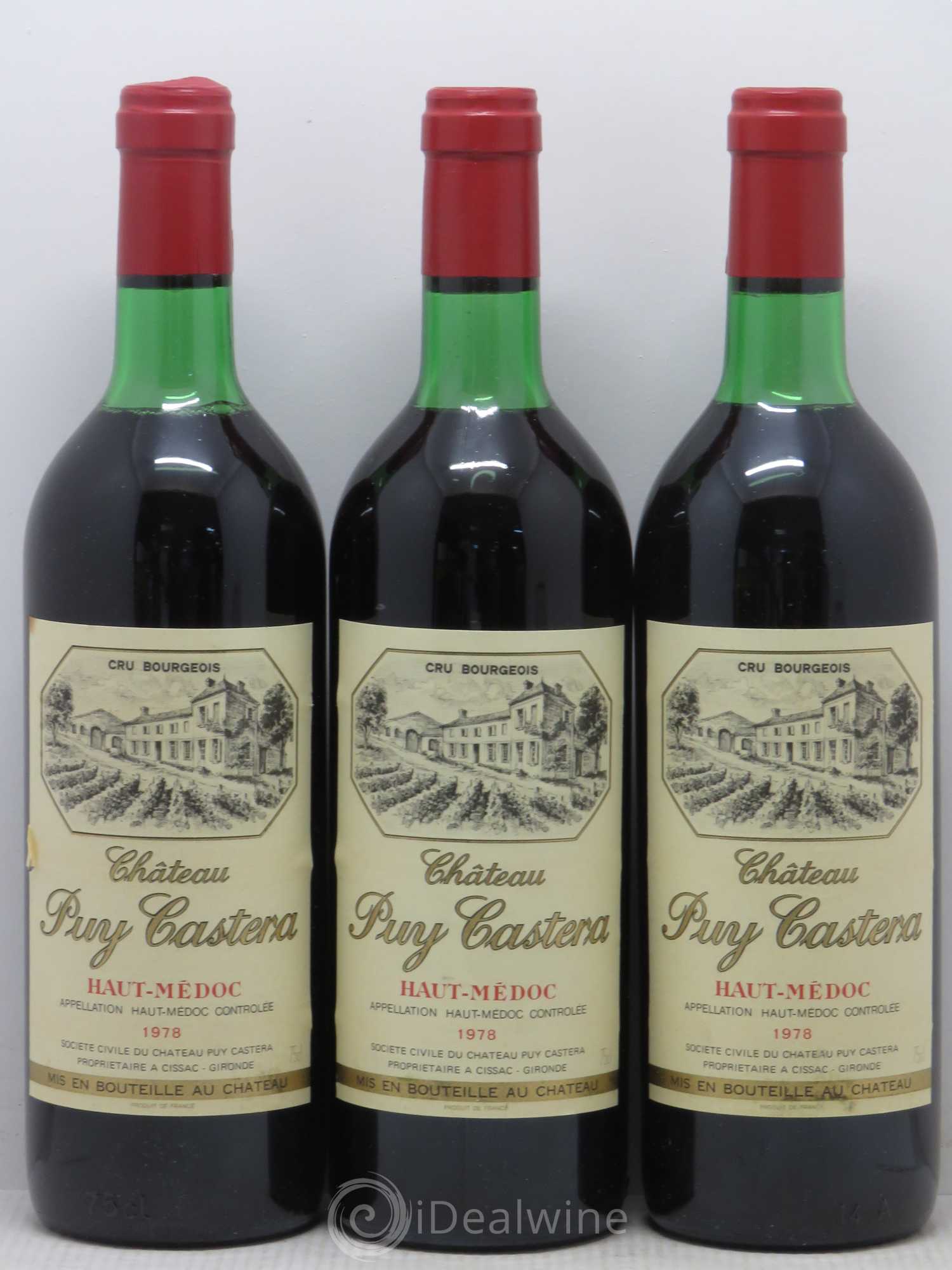 Château Puy Castera Cru Bourgeois 1978 - Lot de 3 bouteilles - 0