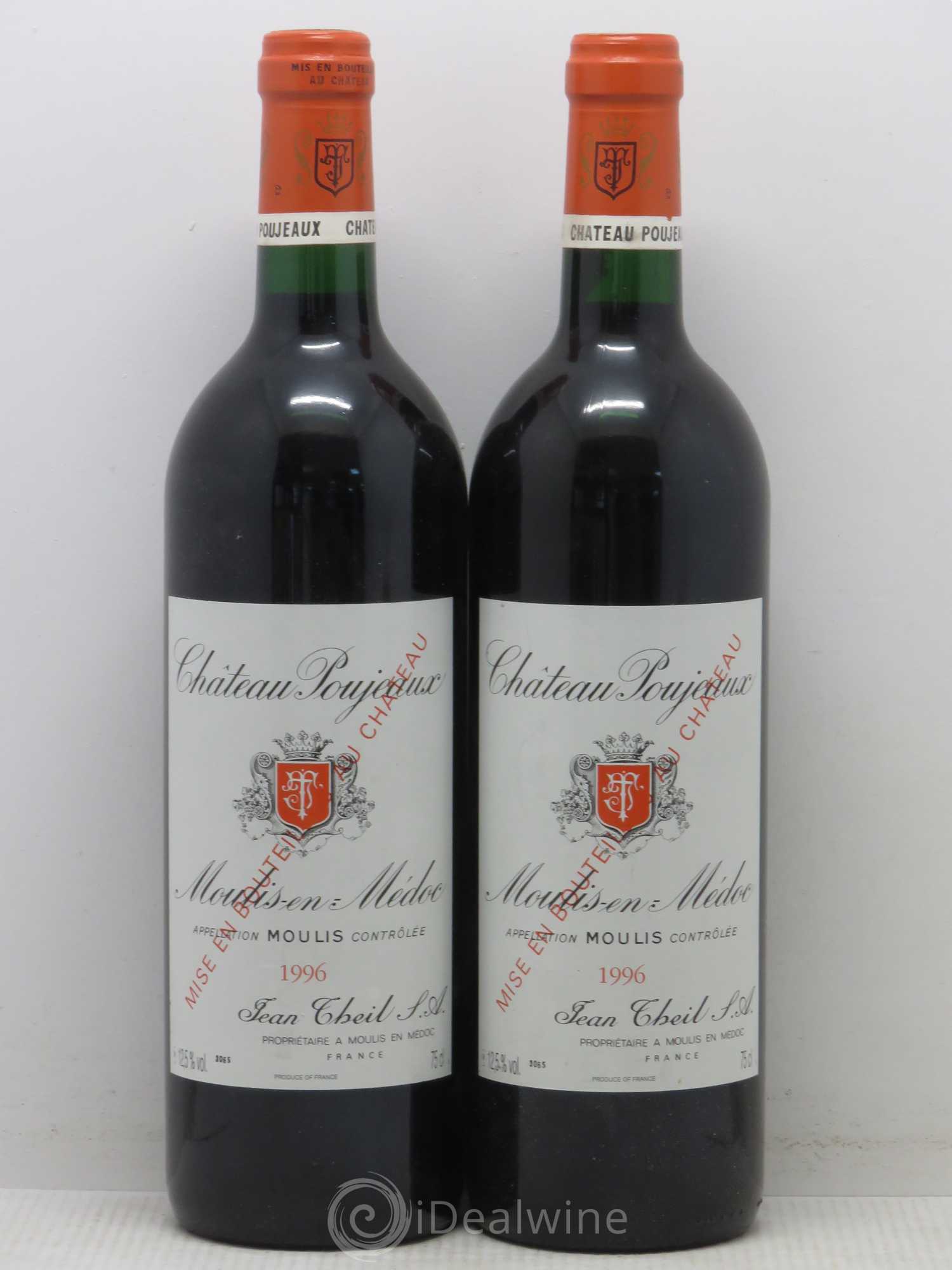 Château Poujeaux 1996 - Lot de 2 bouteilles - 0