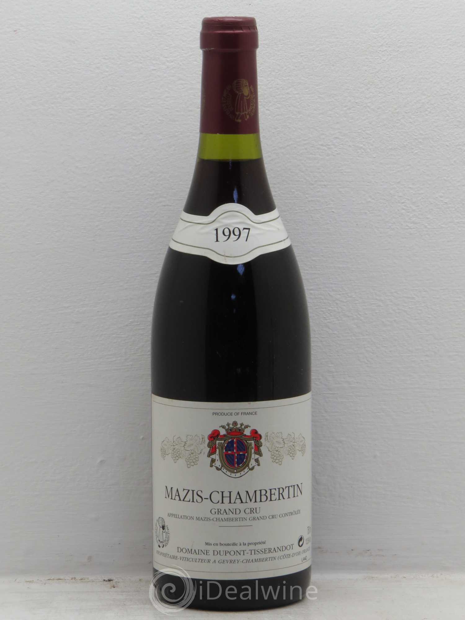 Mazis-Chambertin Grand Cru Dupont-Tisserandot (Domaine) 1997 - Lot de 1 bouteille - 0