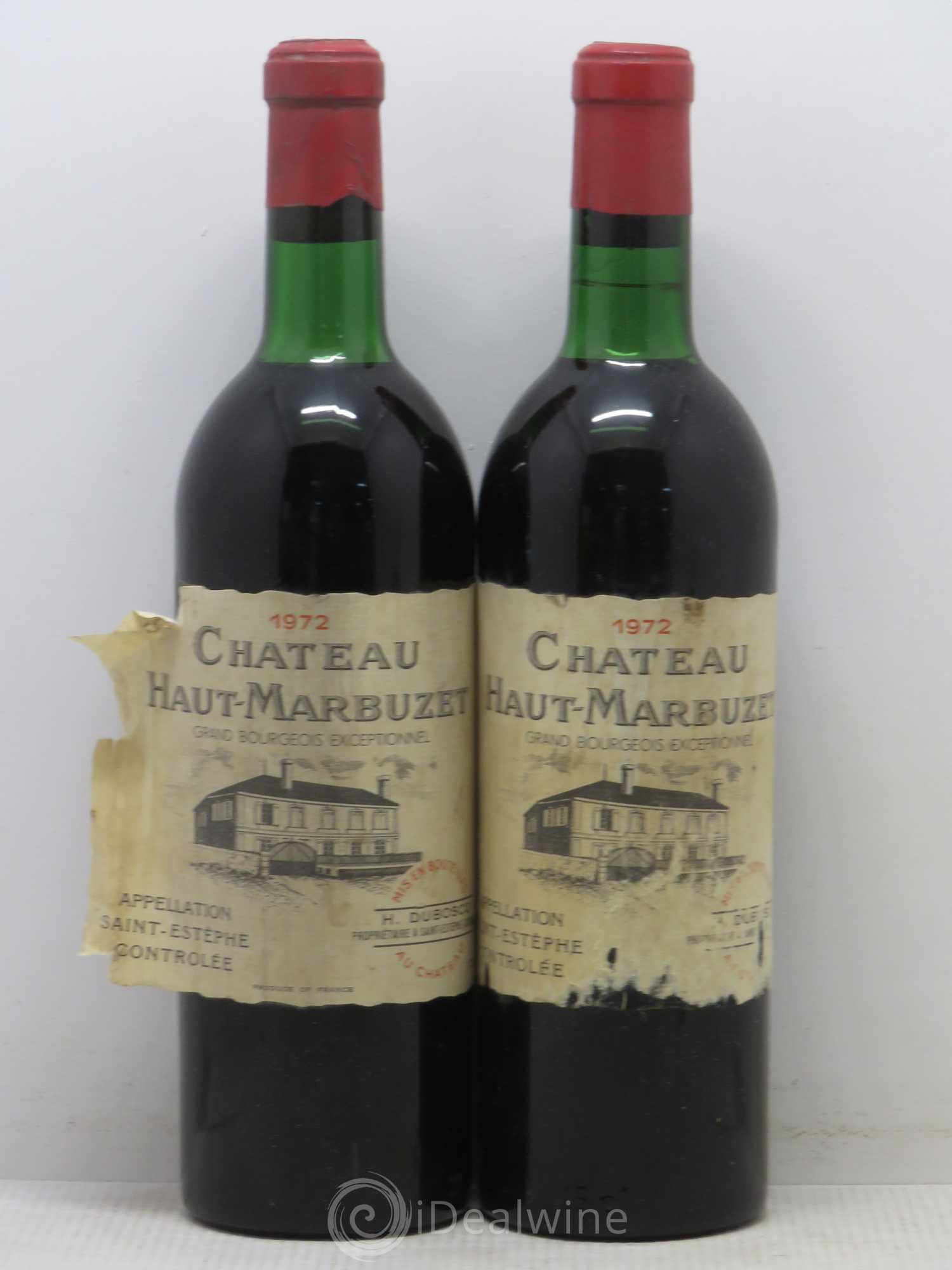 Château Haut Marbuzet 1972 - Lot de 2 bouteilles - 0