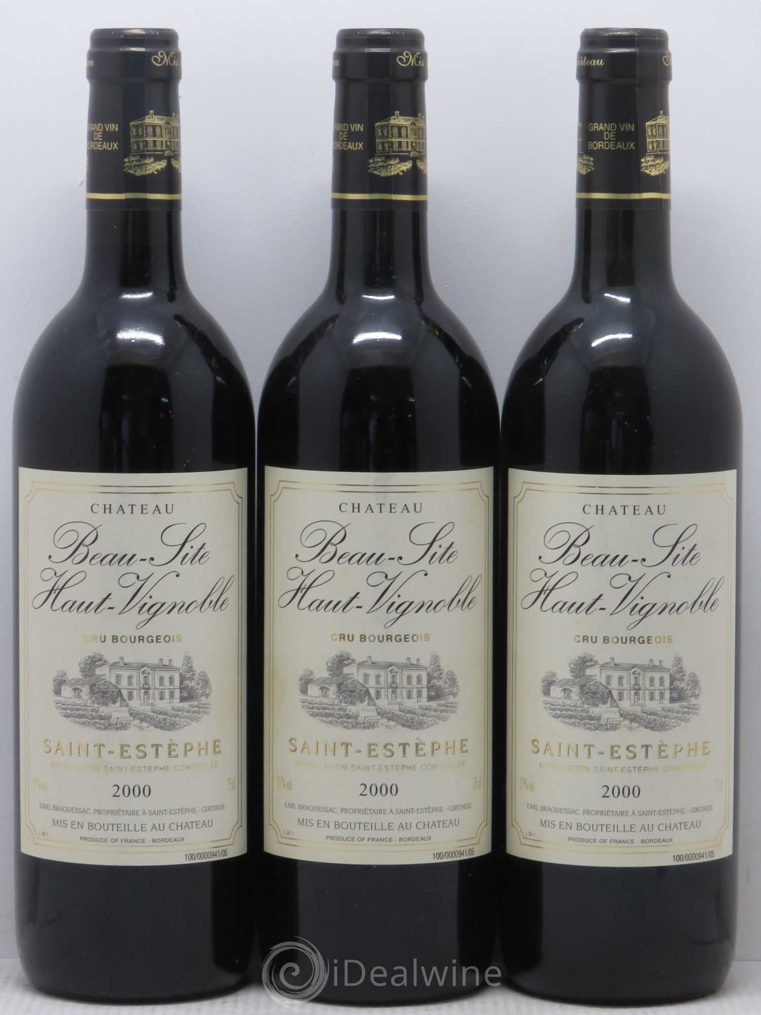Château Beau Site Haut Vignoble Cru Bourgeois 2000 - Lot de 6 bouteilles - 2