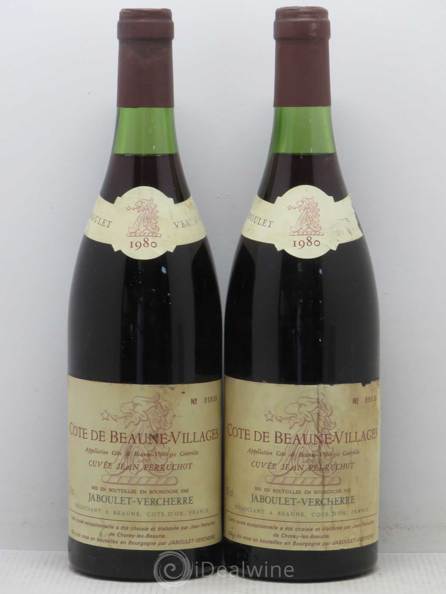 Côte de Beaune-Villages Verruchot Jaboulet Vercherre 1980 - Posten von 2 Flaschen - 0