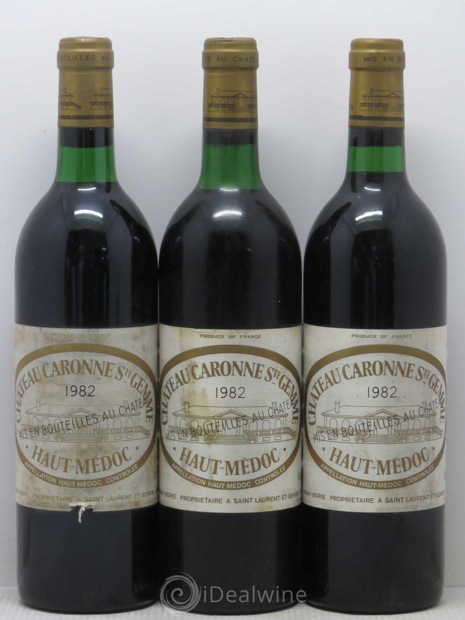 Château Caronne Sainte-Gemme Cru Bourgeois 1982 - Lot de 6 bouteilles - 1