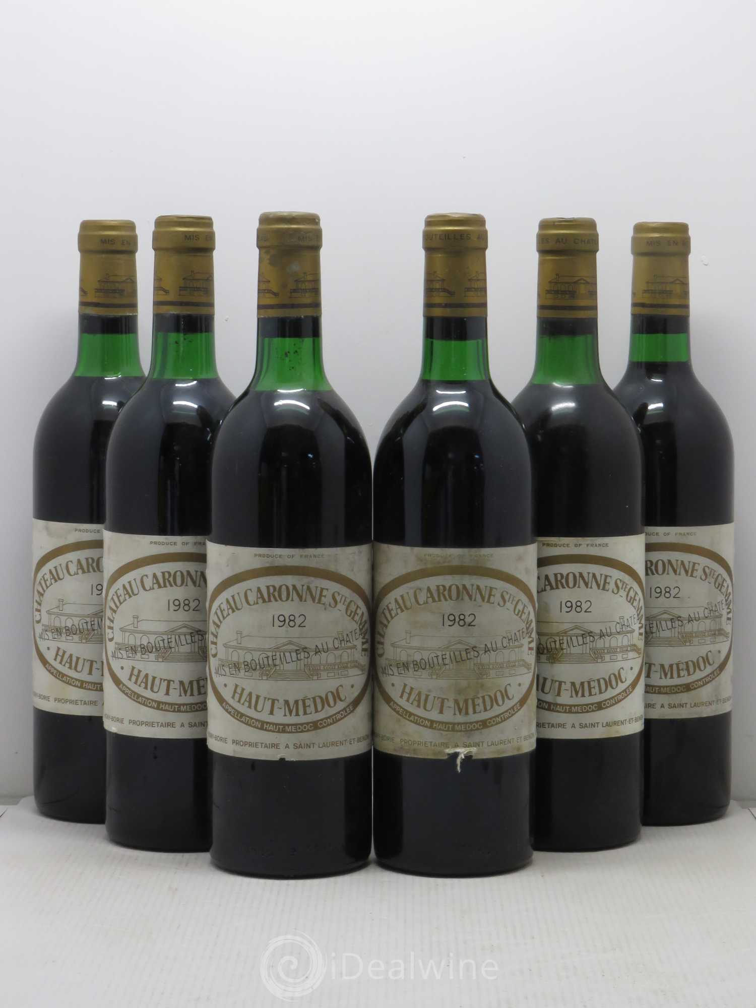 Château Caronne Sainte-Gemme Cru Bourgeois 1982 - Lot de 6 bouteilles - 0