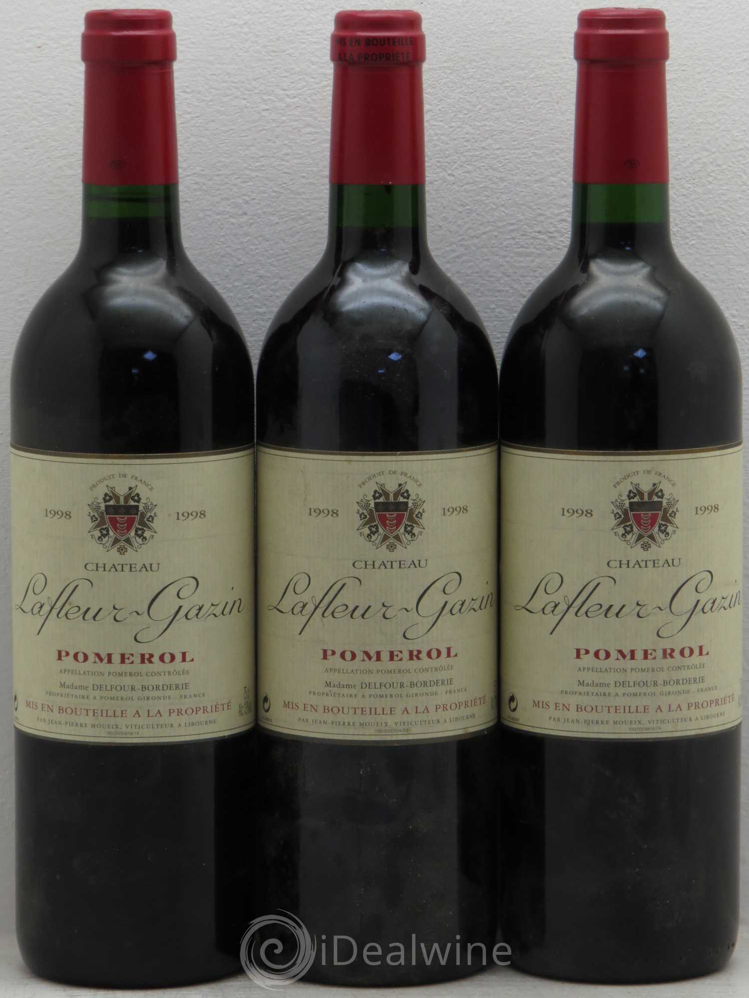 Château Lafleur-Gazin 1998 - Lot de 3 bouteilles - 0