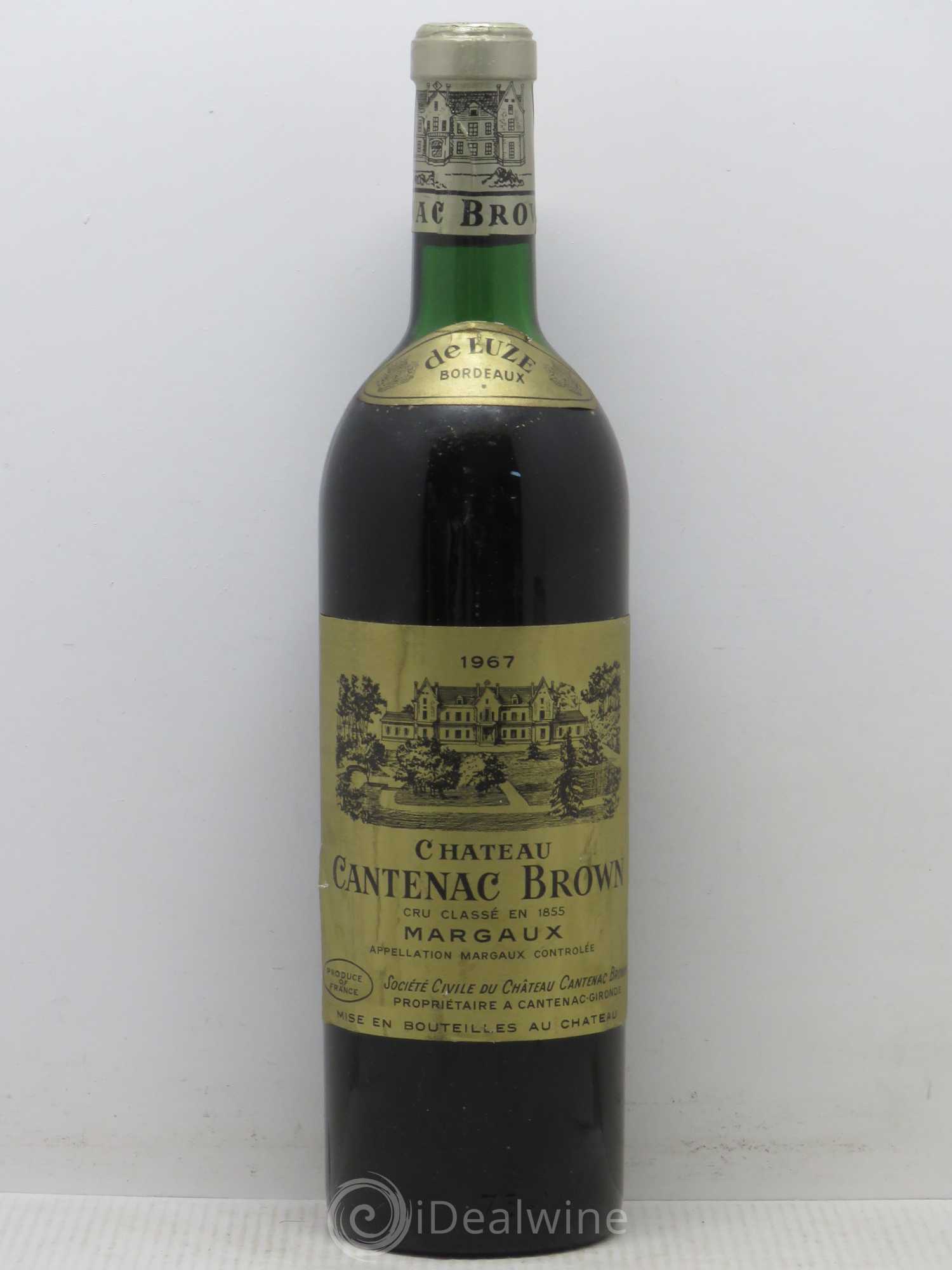 Château Cantenac Brown 3ème Grand Cru Classé 1967 - Lot de 1 bouteille - 0