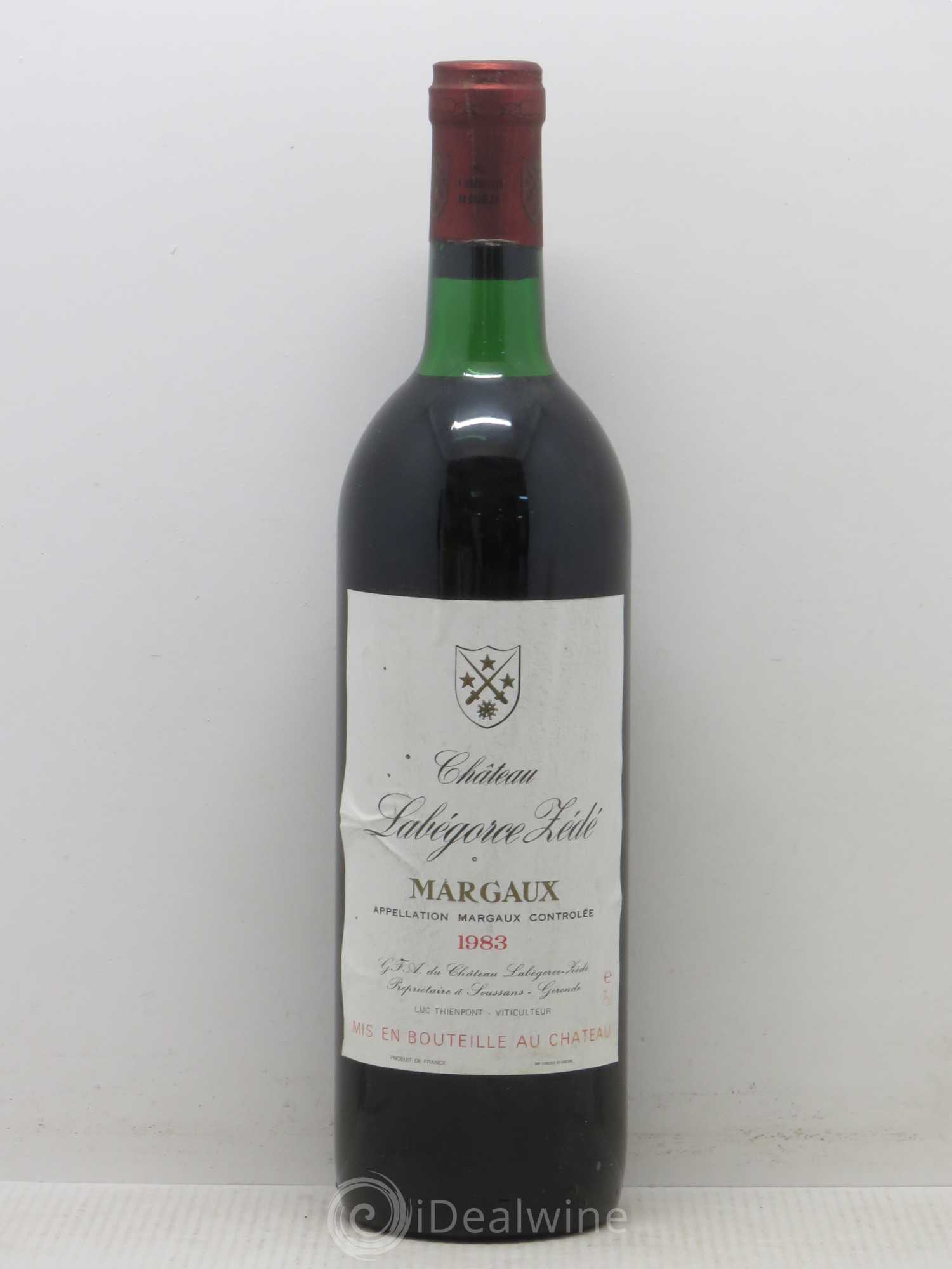 Château Labegorce Zédé Cru Bourgeois 1983 - Lot de 1 bouteille - 0