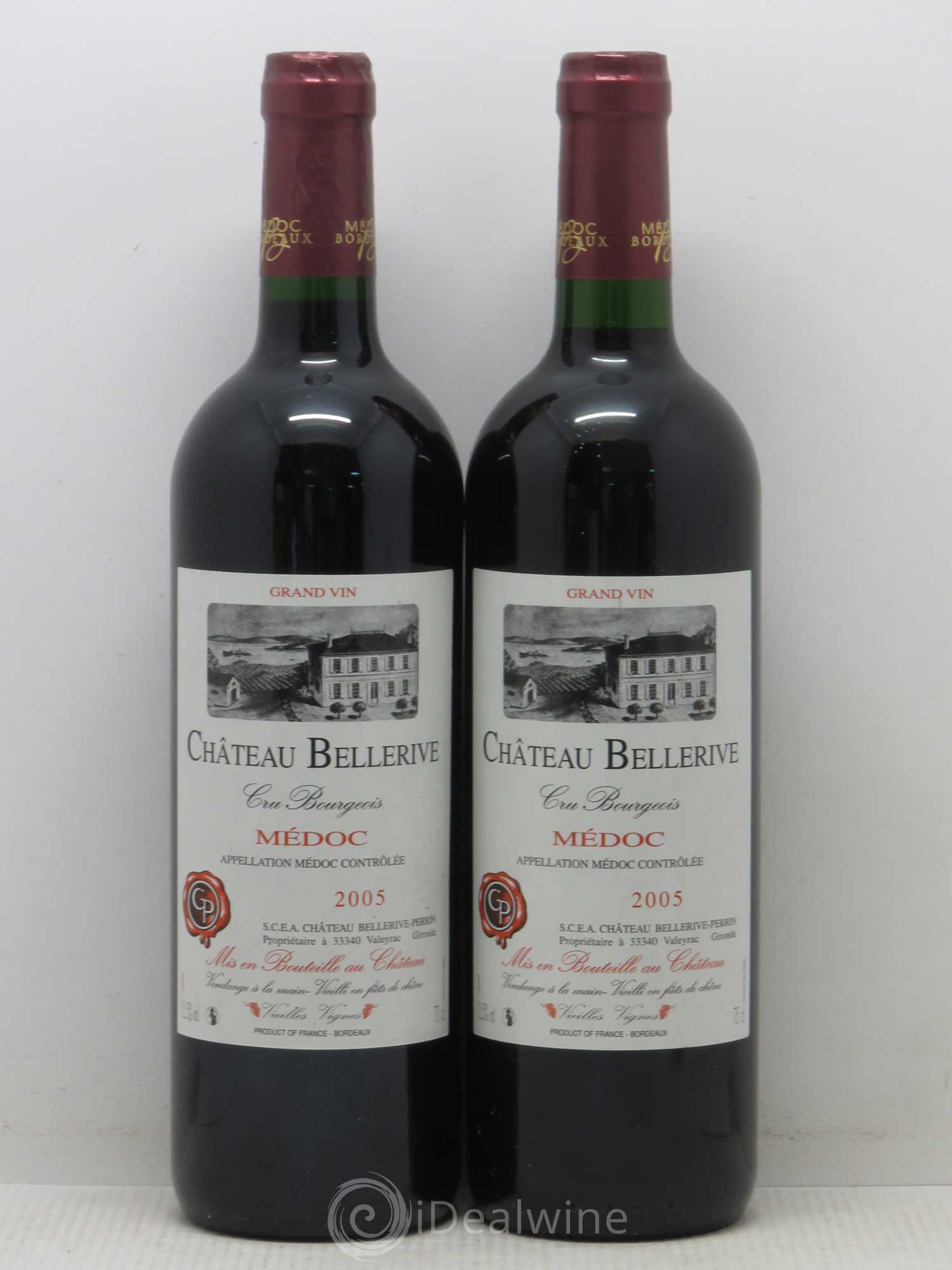 Château Bellerive Cru Bourgeois 2005 - Lot de 2 bouteilles - 0