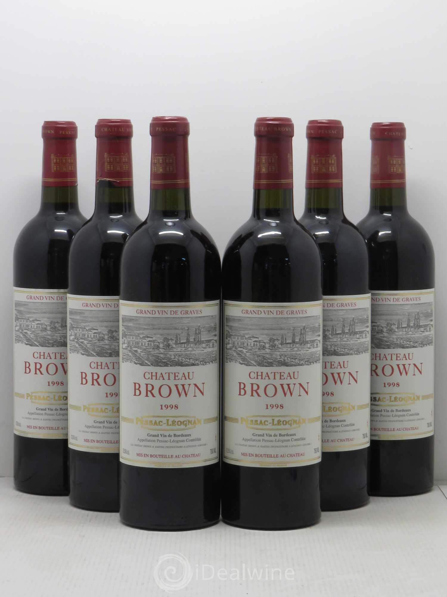 Château Brown 1998 - Lot de 6 bouteilles - 0