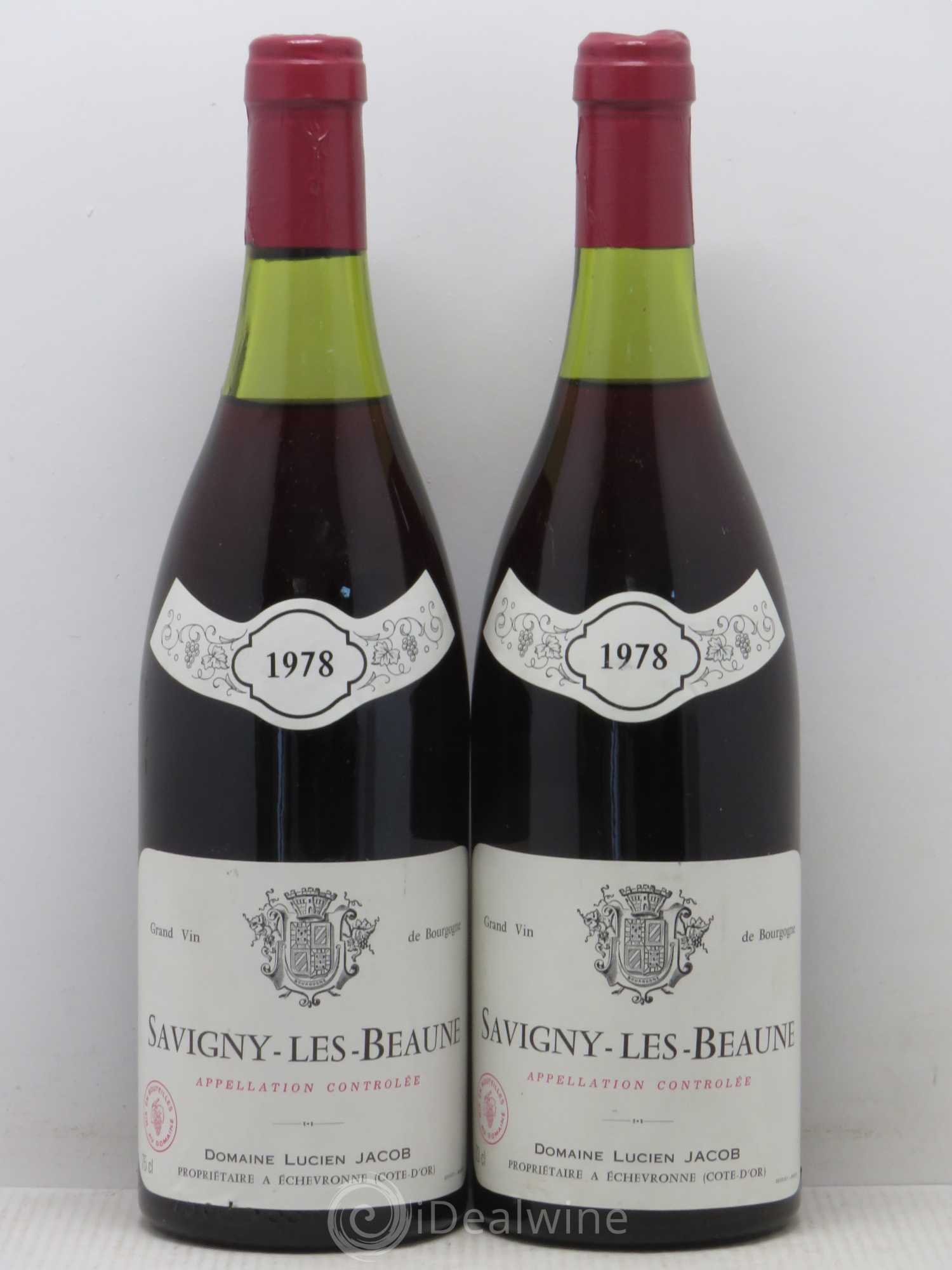 Savigny-lès-Beaune Lucien Jacob 1978 - Lot de 2 bouteilles - 0
