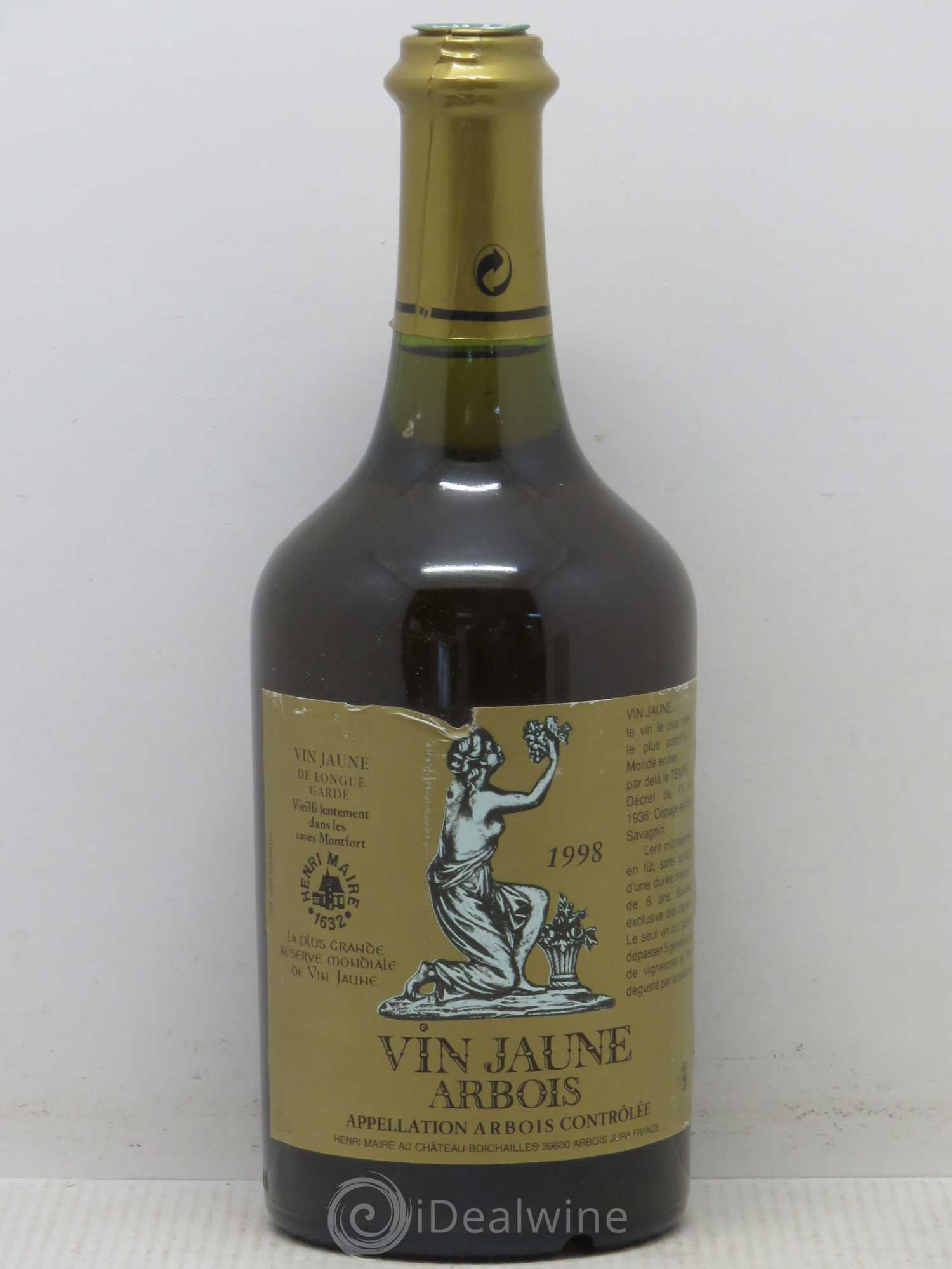 Arbois Vin Jaune Henri Maire 1998 - Lot de 1 bouteille - 0