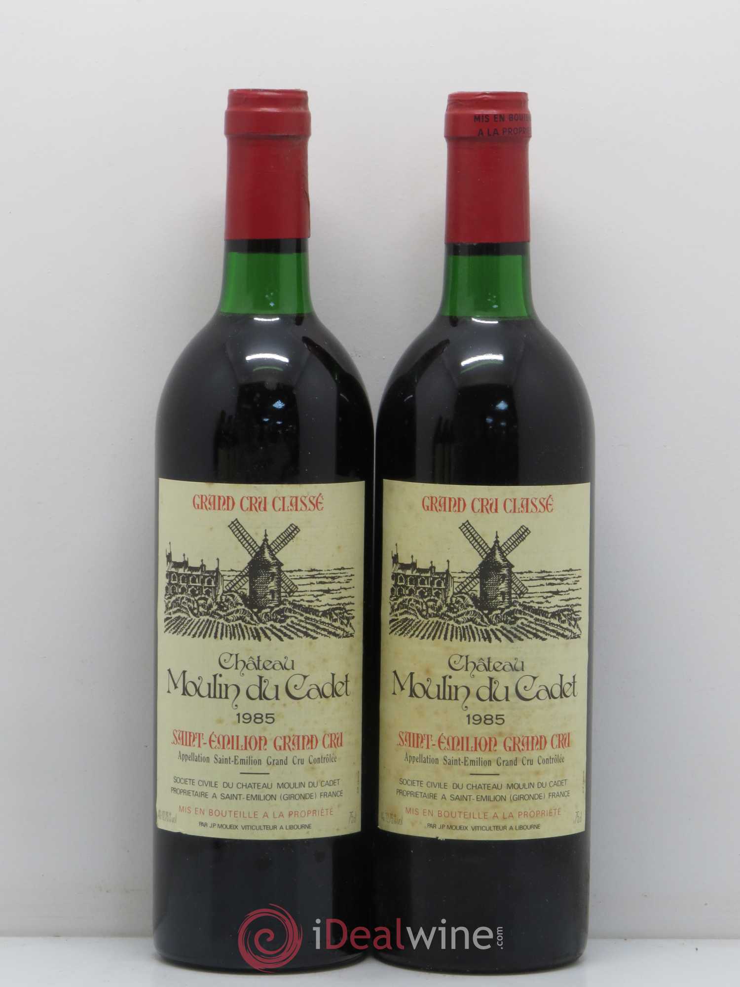 Château Moulin du Cadet Grand Cru Classé 1985 - Lot de 2 bouteilles - 0