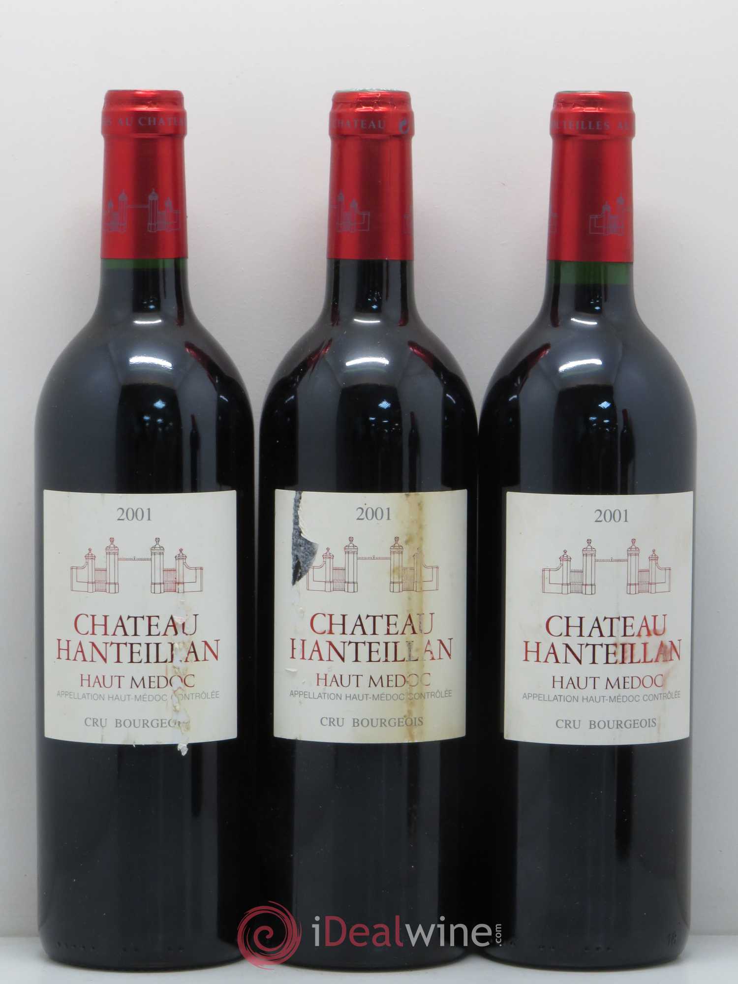 Château Hanteillan Cru Bourgeois (sans prix de réserve) 2001 - Lot de 3 bouteilles - 0