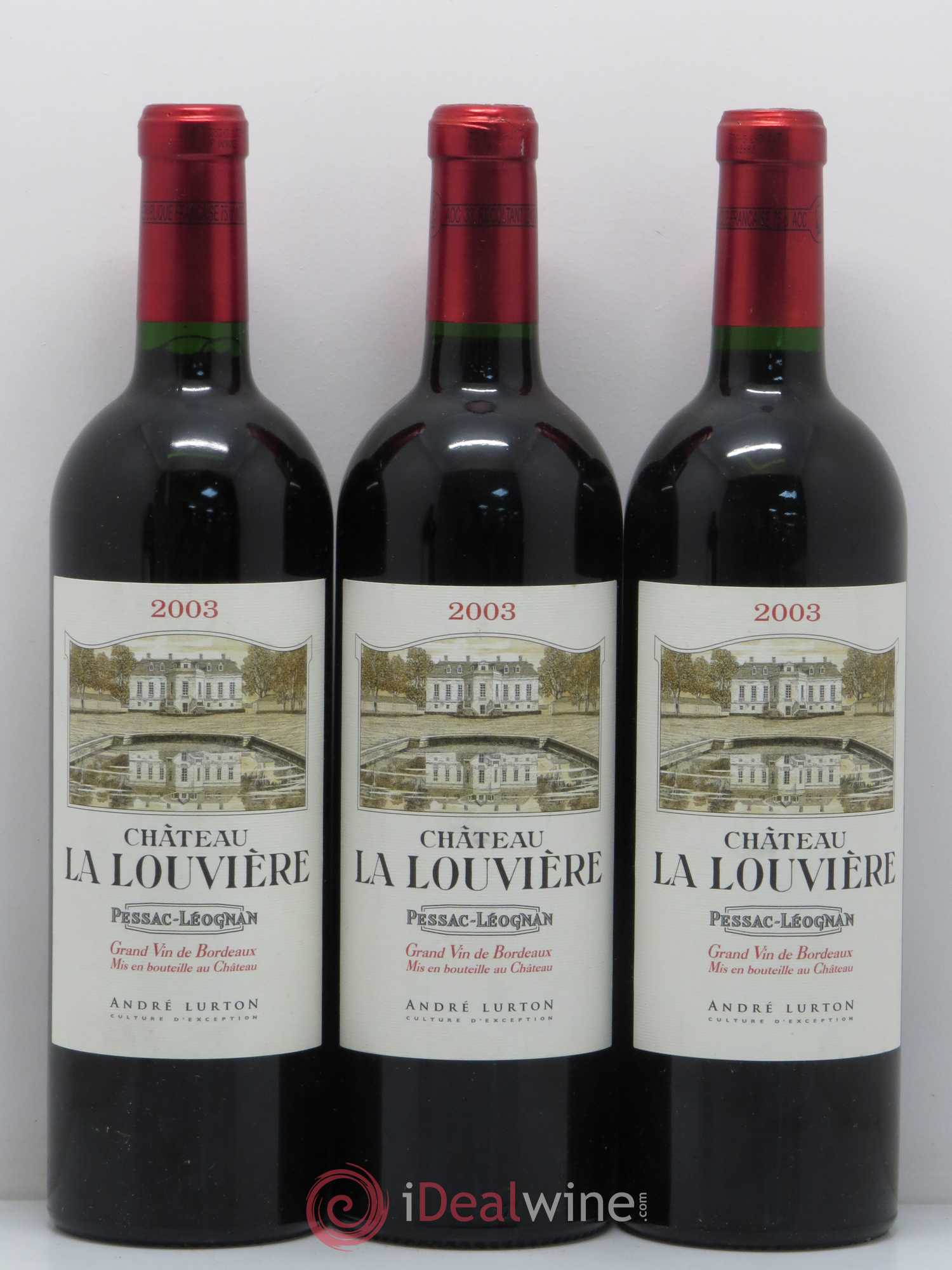 Château la Louvière 2003 - Lot de 3 bouteilles - 0