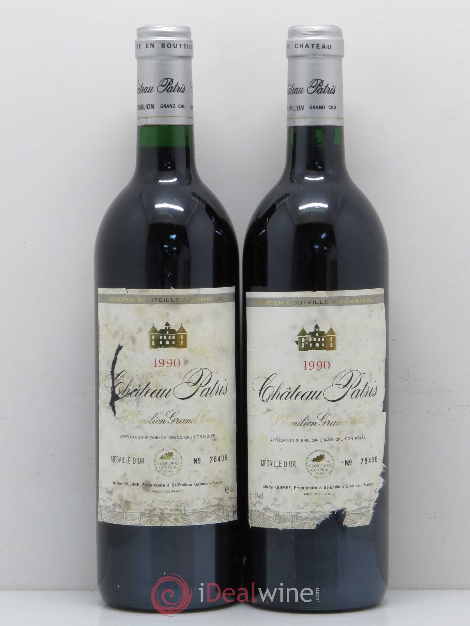 Château Patris 1990 - Lot de 2 bouteilles - 0