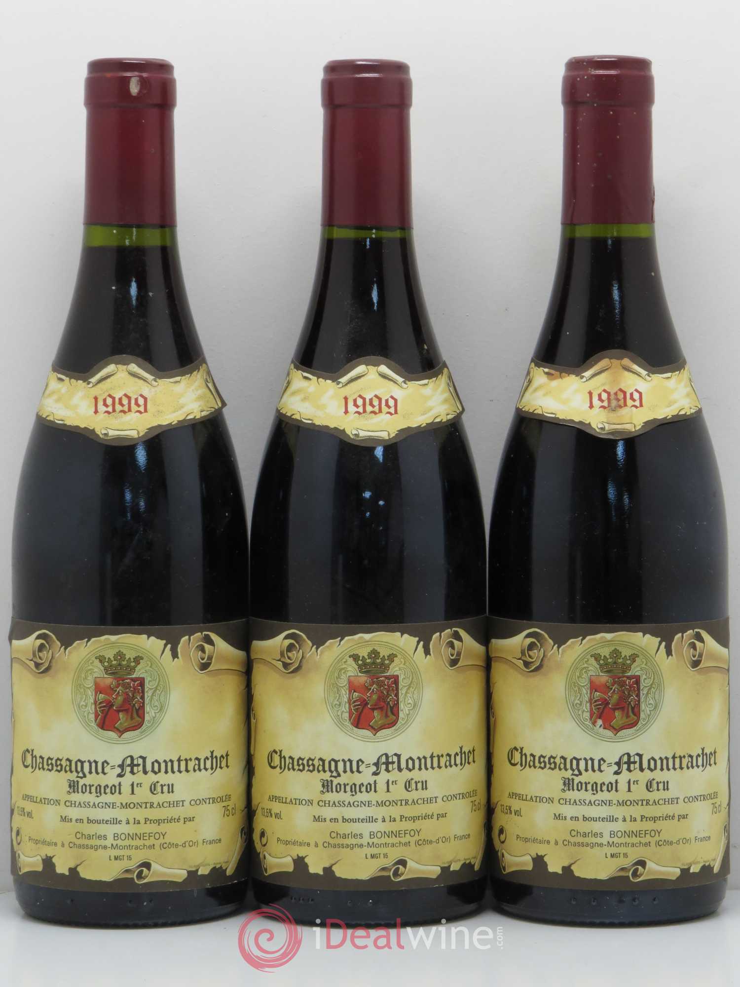 Chassagne-Montrachet 1er Cru Morgeot Domaine Charles Bonnefoy 1999 - Lotto di 6 bottiglie - 2