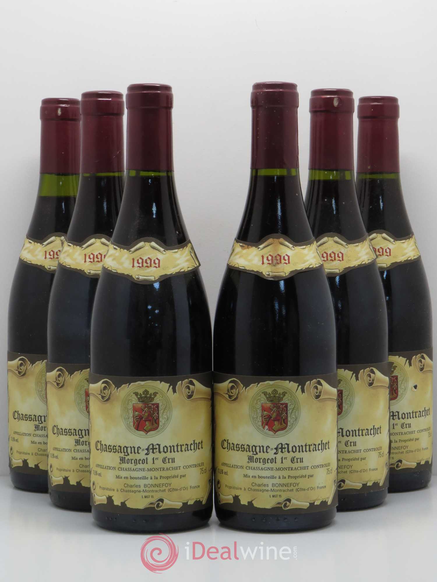 Chassagne-Montrachet 1er Cru Morgeot Domaine Charles Bonnefoy 1999 - Lotto di 6 bottiglie - 0