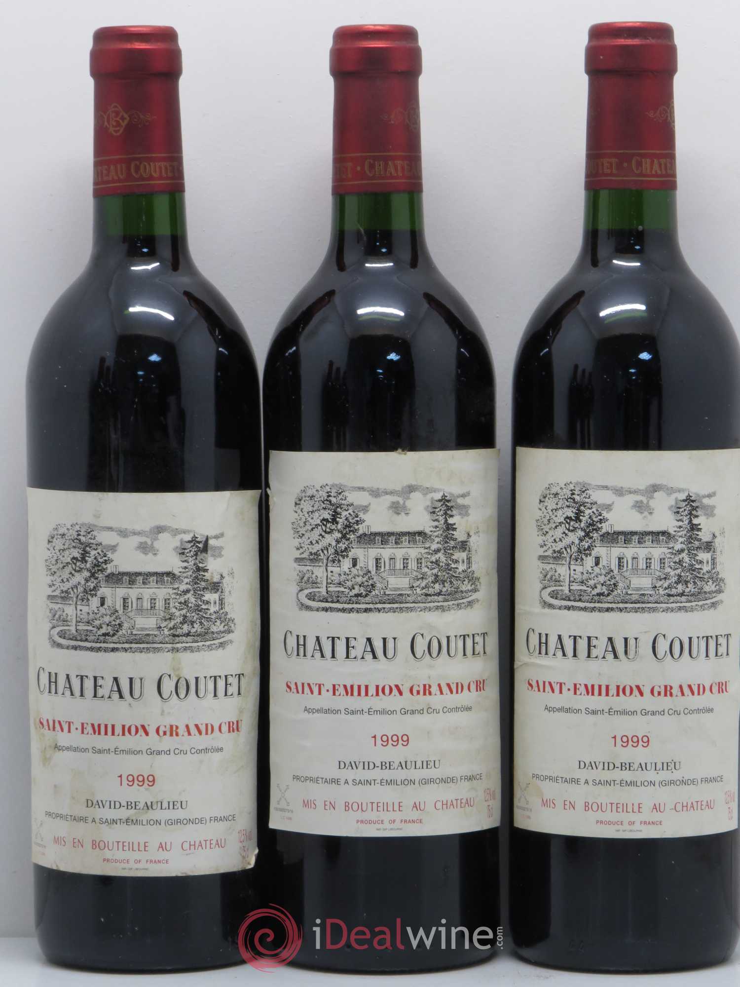 Saint-Émilion Château Coutet 1999 - Lot de 6 bouteilles - 1