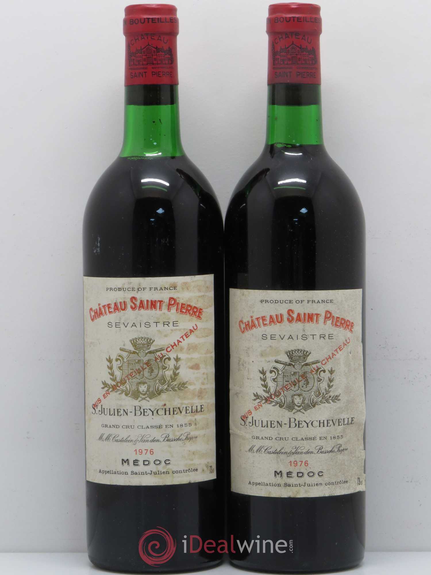 Château Saint-Pierre 4ème Grand Cru Classé 1976 - Lot de 2 bouteilles - 0