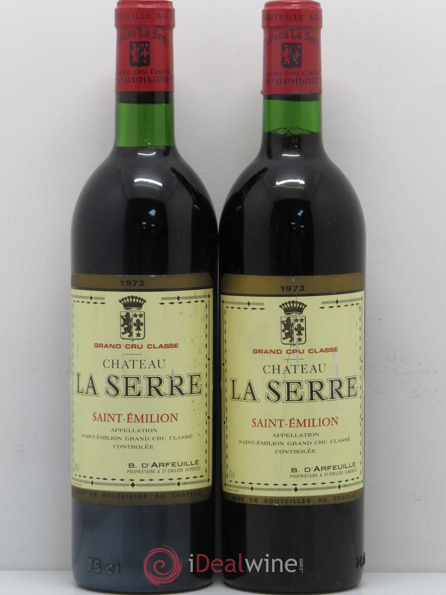 Château la Serre Grand Cru Classé 1973 - Lot de 2 bouteilles - 0