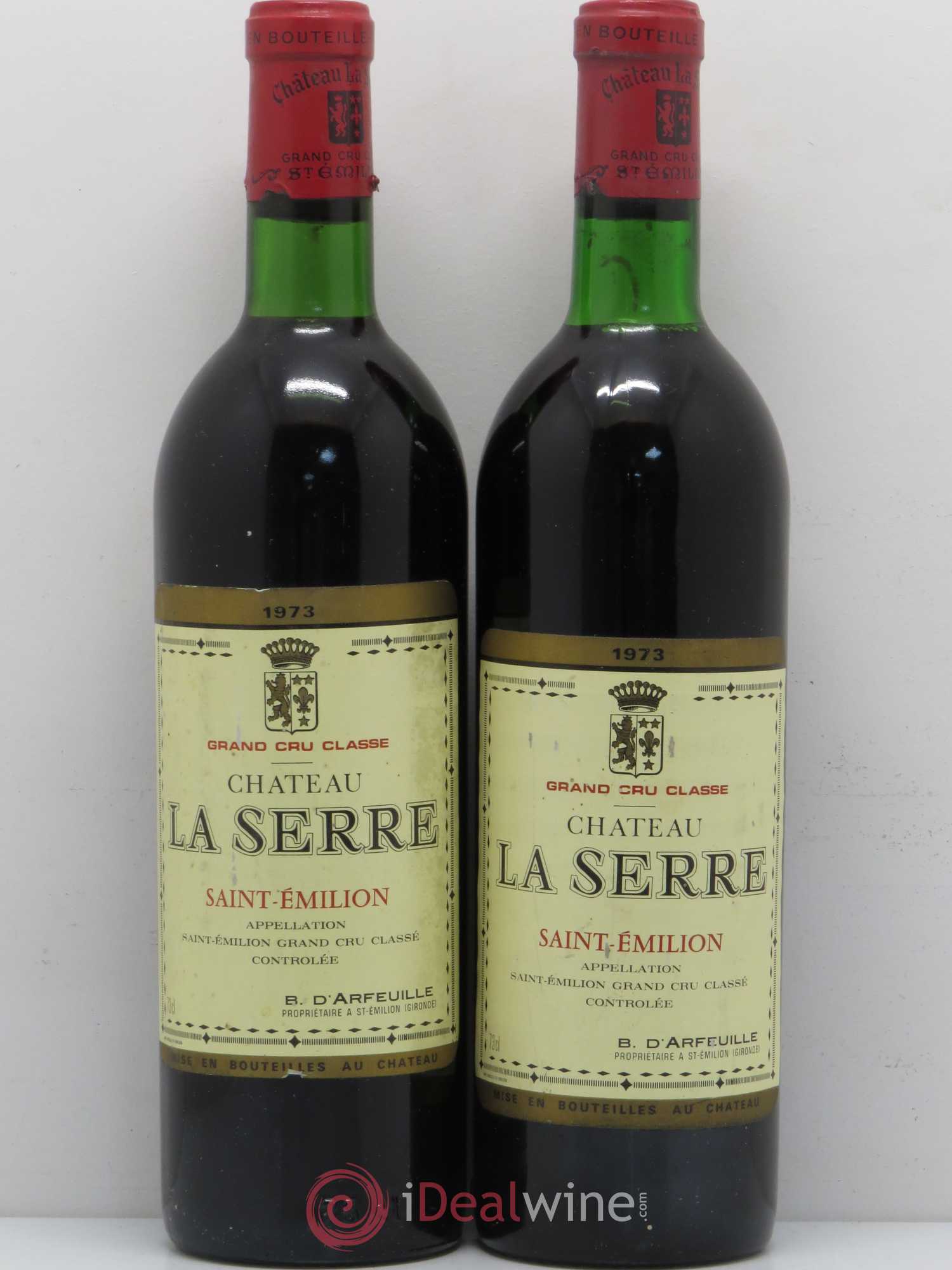 Château la Serre Grand Cru Classé 1973 - Lot de 2 bouteilles - 0