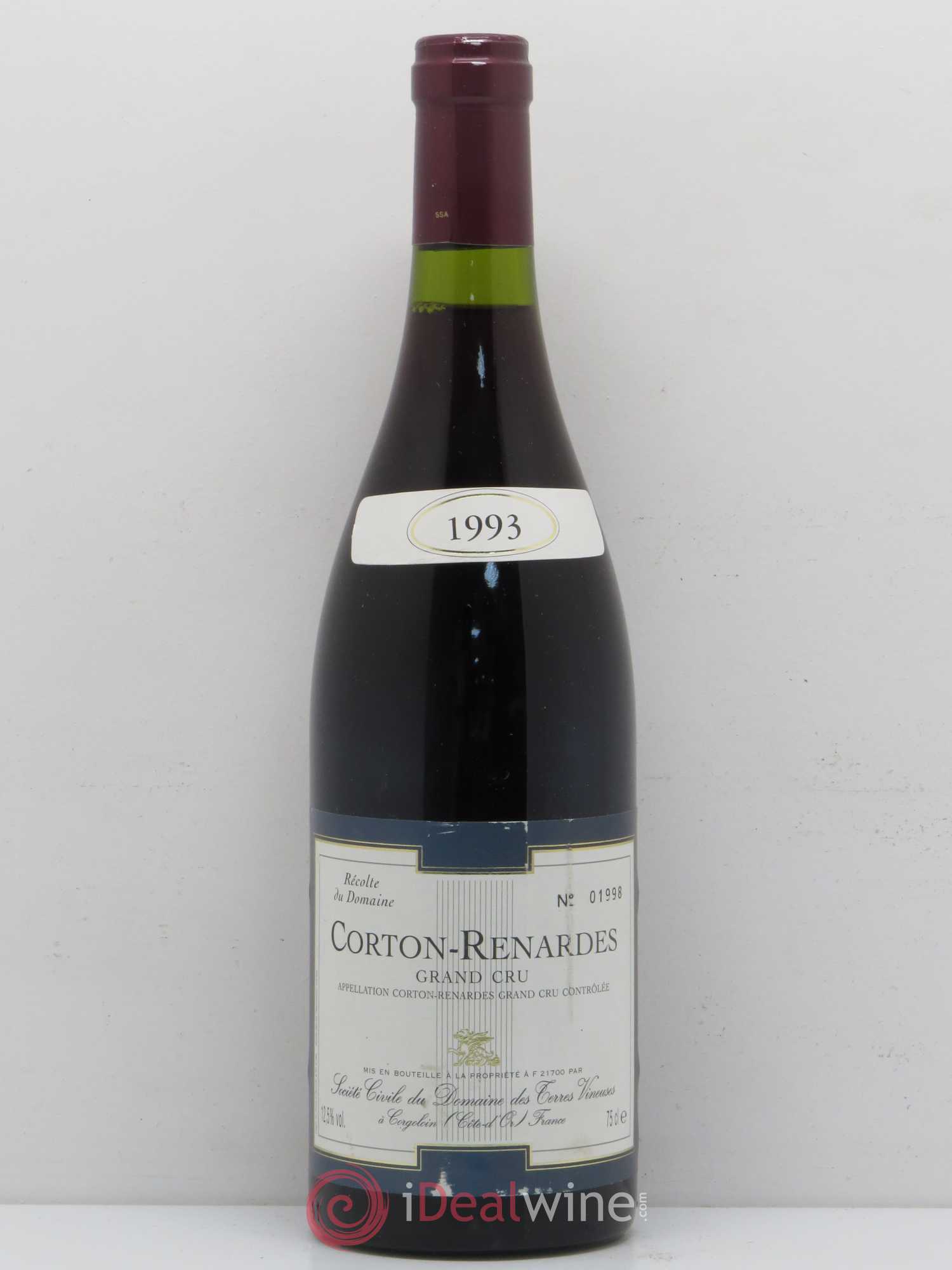 Corton Grand Cru Renardes Domaine des Terres Vineuses 1993 - Posten von 1 Flasche - 0