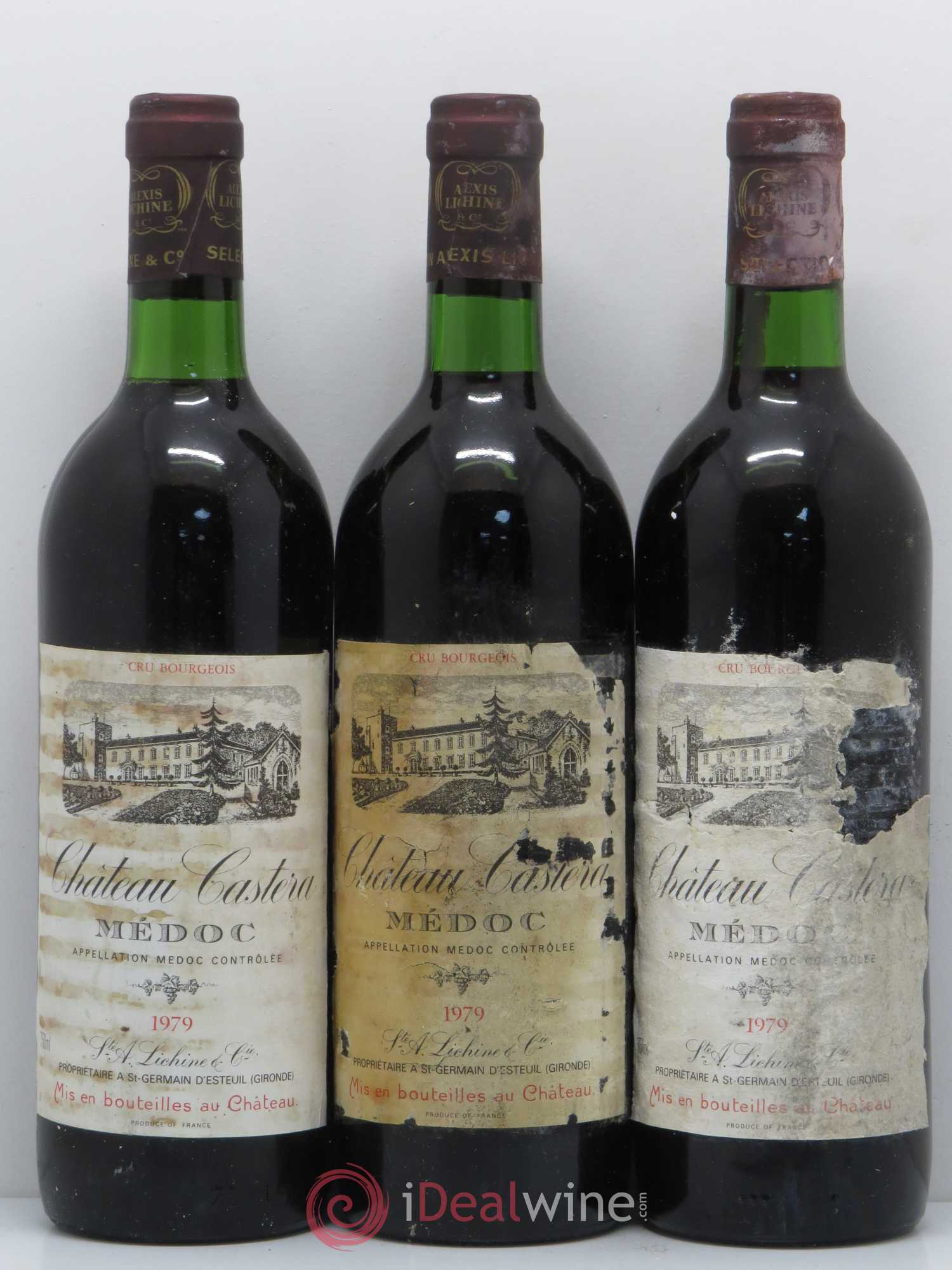 Château Castera Cru Bourgeois 1979 - Lot de 3 bouteilles - 0