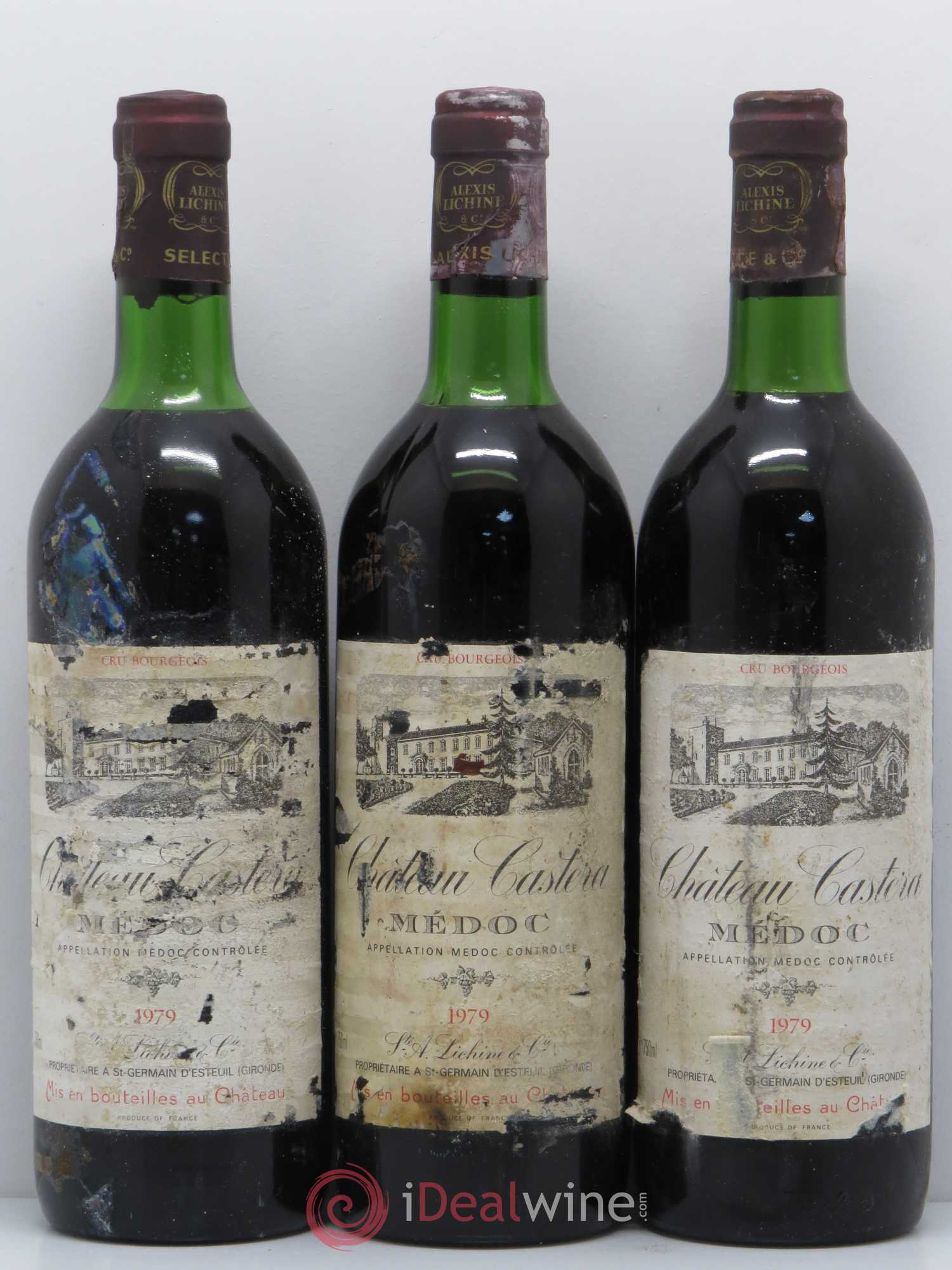 Château Castera Cru Bourgeois 1979 - Lot de 3 bouteilles - 0
