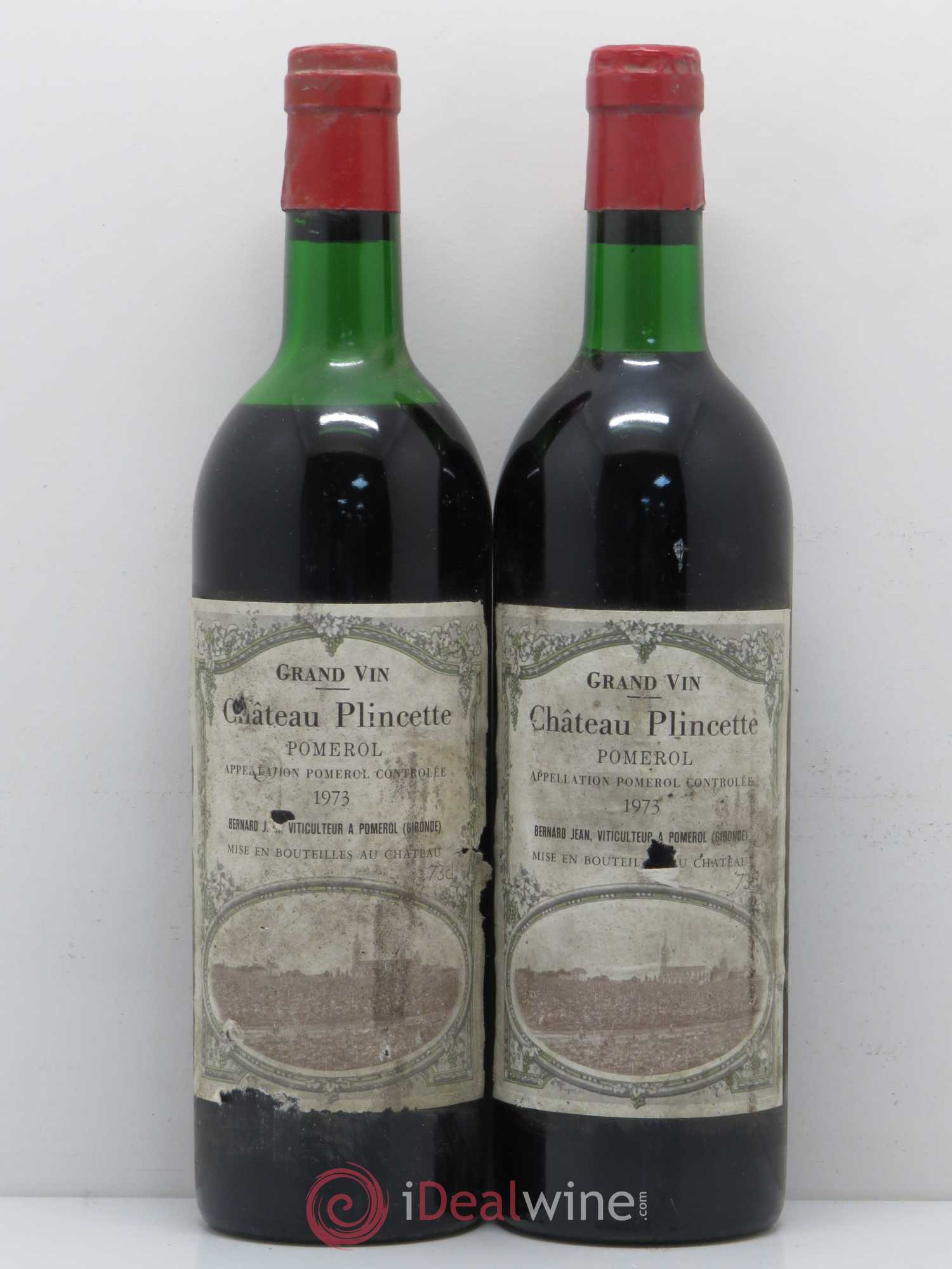 Pomerol Château Plincette 1973 - Lot de 2 bouteilles - 0