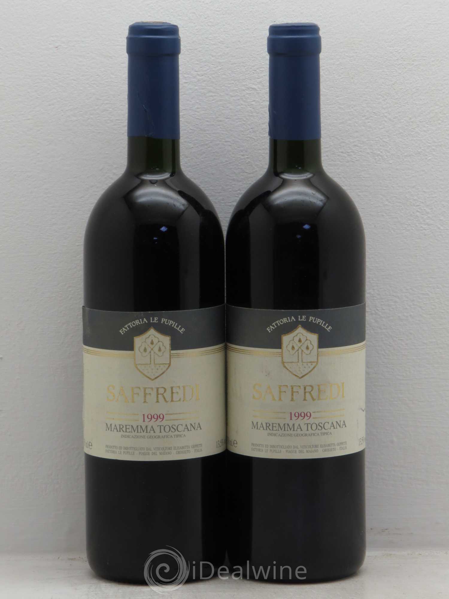 Italie saffredi pupille toscana maremma 1999 - Posten von 2 Flaschen - 0