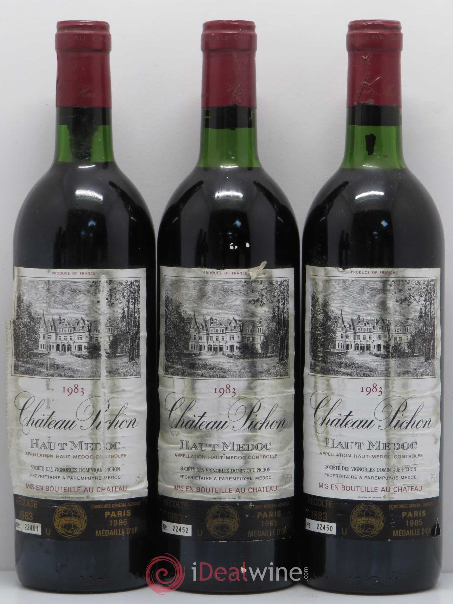 Haut Médoc Château Pichon (sans prix de réserve) 1983 - Posten von 5 Flaschen - 1