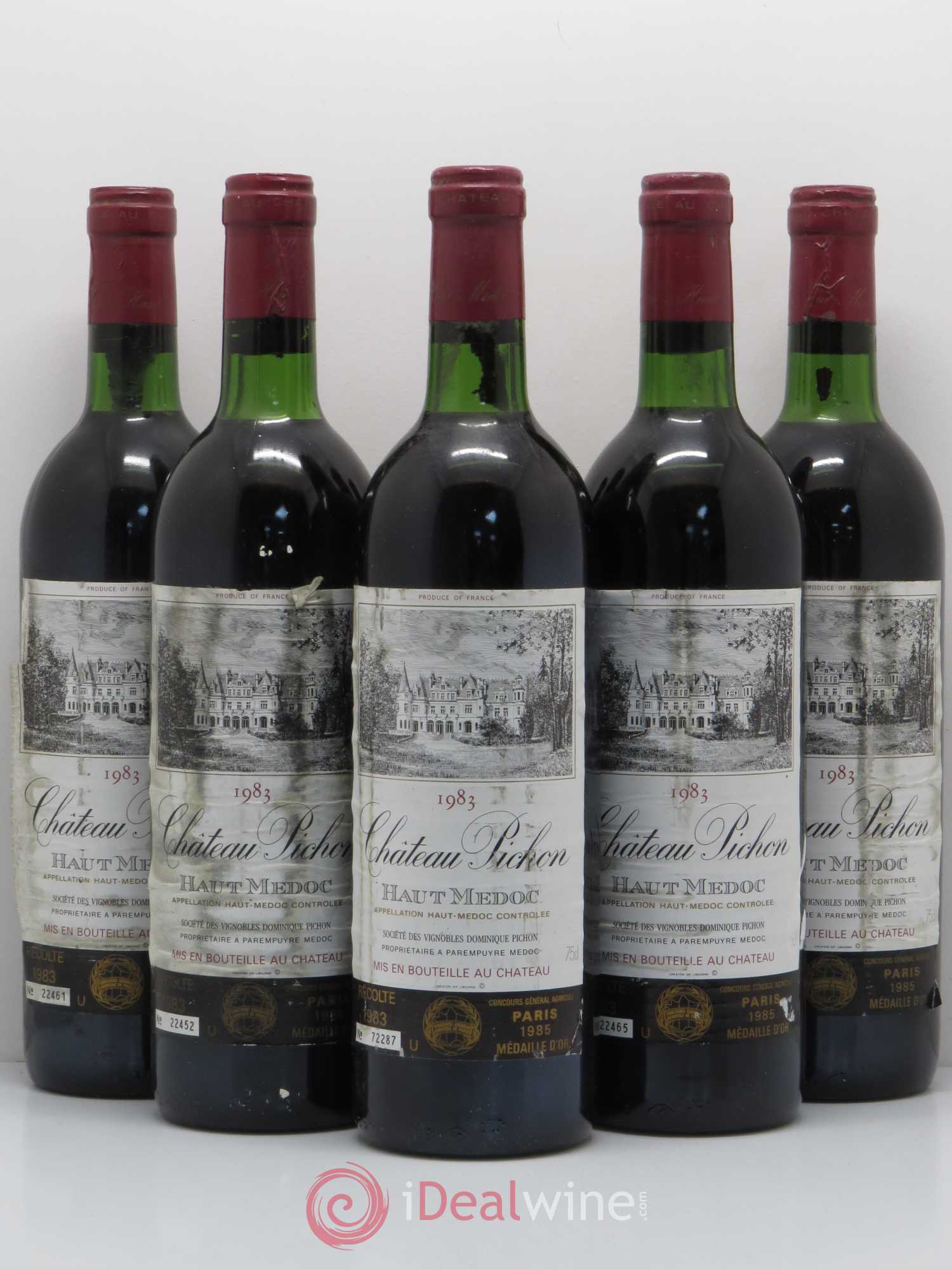 Haut Médoc Château Pichon (sans prix de réserve) 1983 - Posten von 5 Flaschen - 0