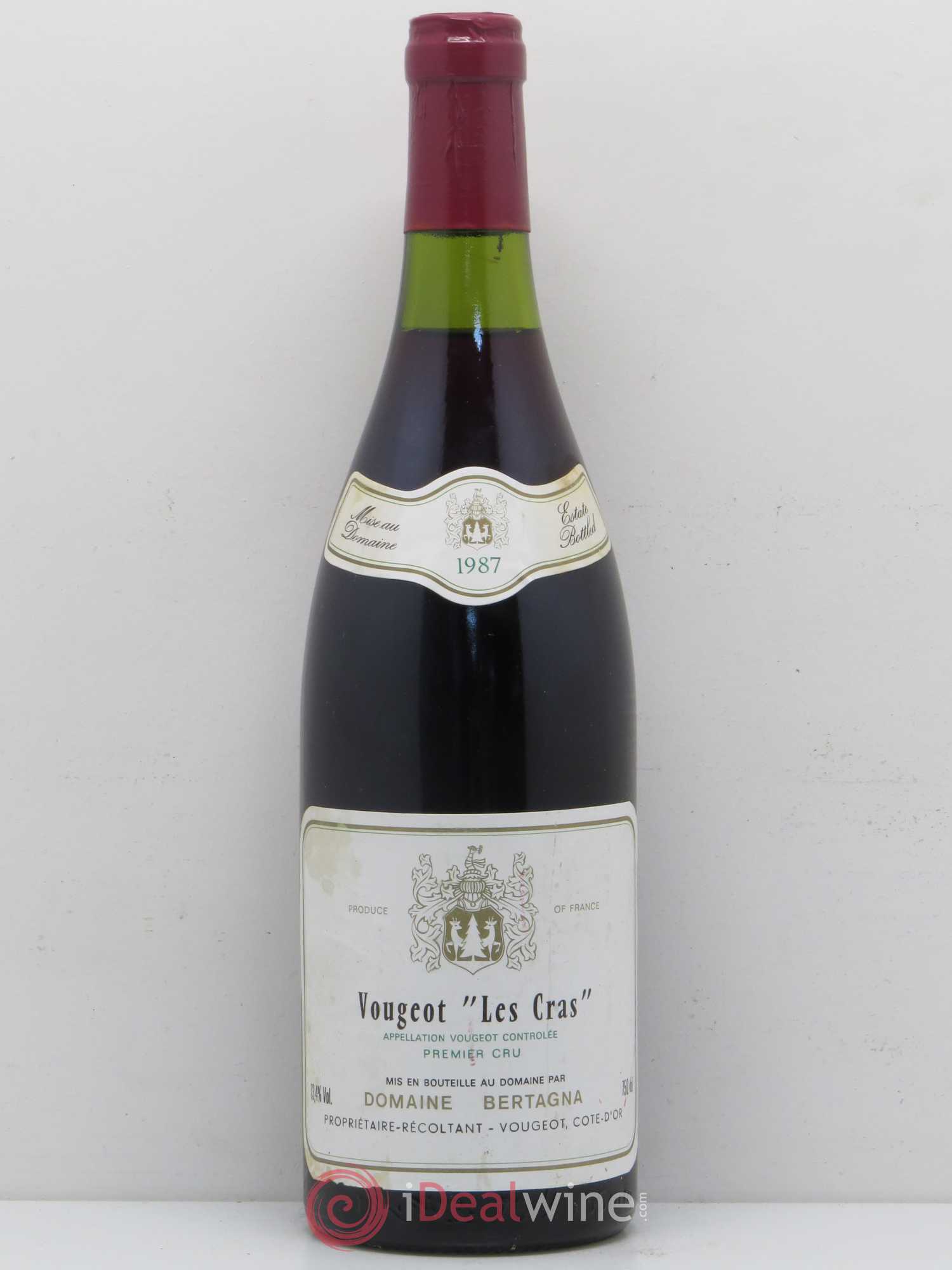 Vougeot 1er Cru Les Cras Bertagna 1987 - Lot de 1 bouteille - 0