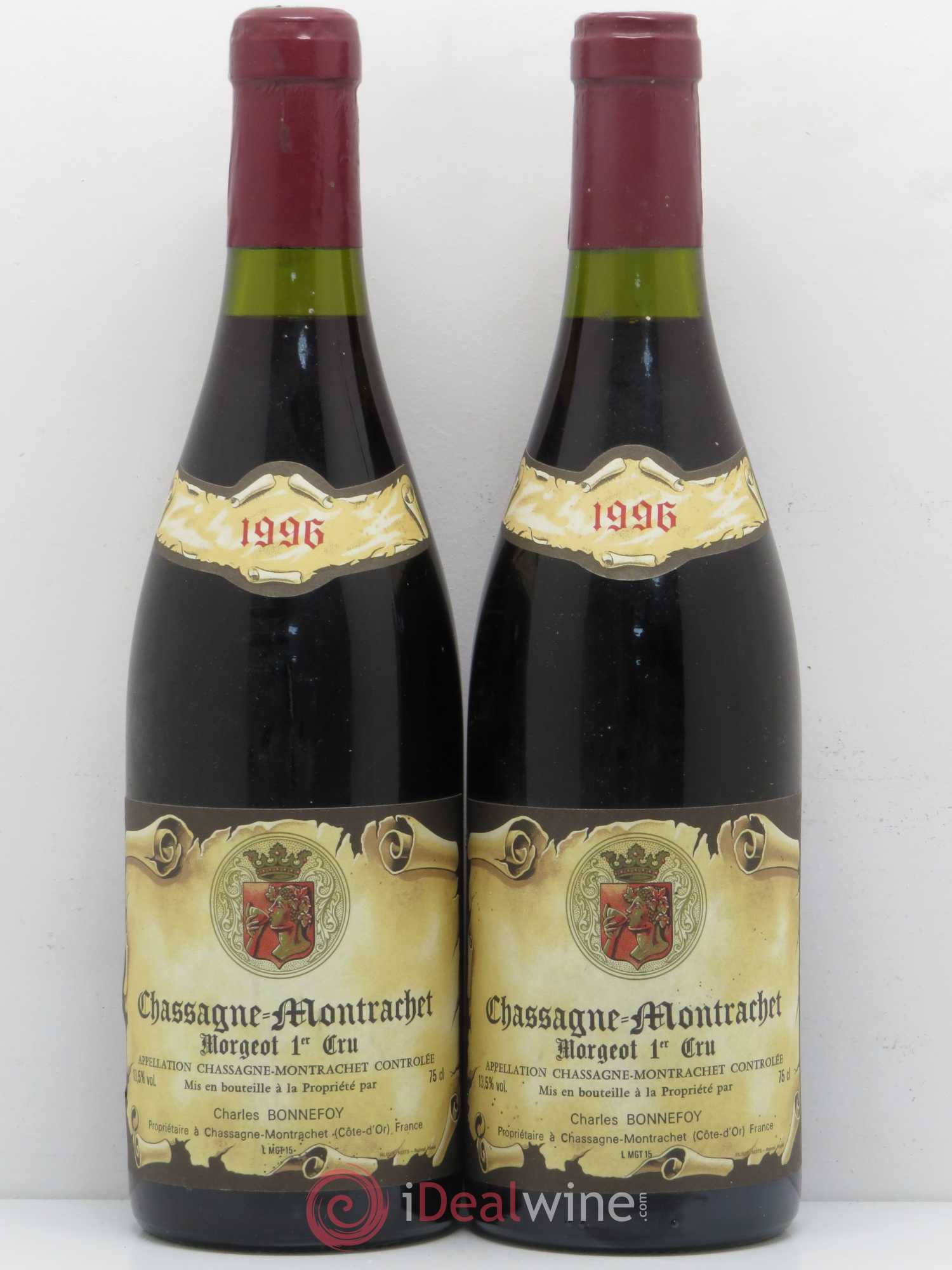 Chassagne-Montrachet 1er Cru Morgeot Domaine Charles Bonnefoy 1996 - Lotto di 2 bottiglie - 0
