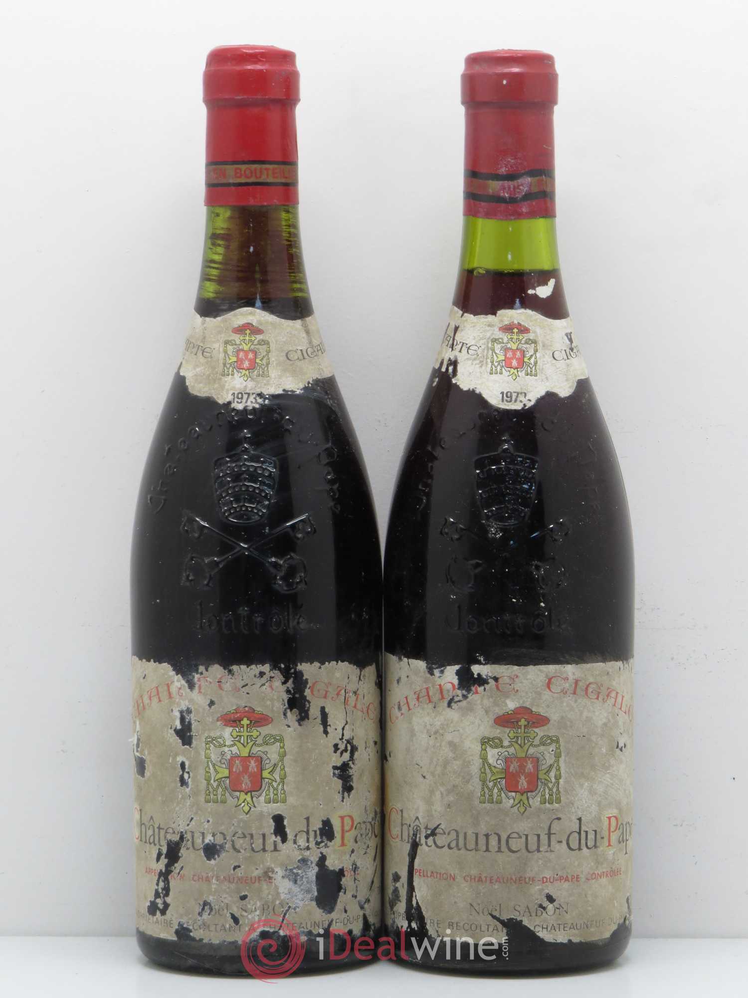 Châteauneuf-du-Pape Domaine Chante Cigale 1973 - Lot de 2 bouteilles - 0