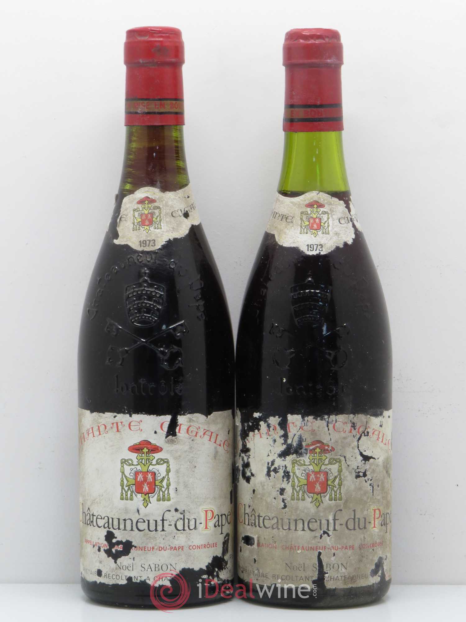 Châteauneuf-du-Pape Domaine Chante Cigale 1973 - Lot de 2 bouteilles - 0