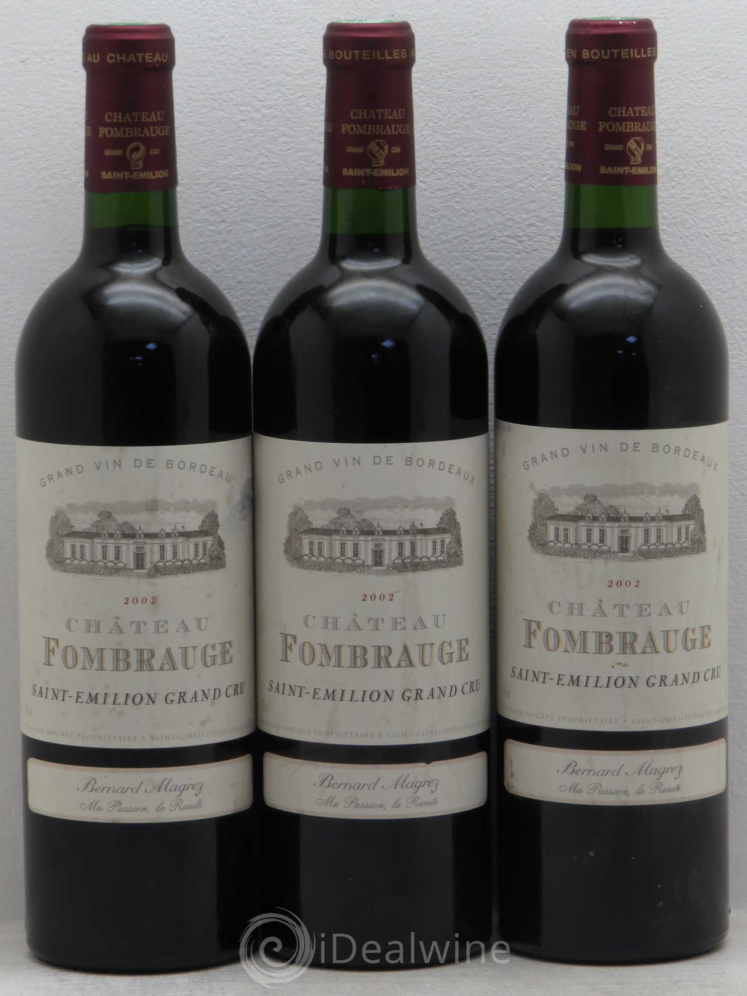 Château Fombrauge Grand Cru Classé 2002 - Lot de 3 bouteilles - 0