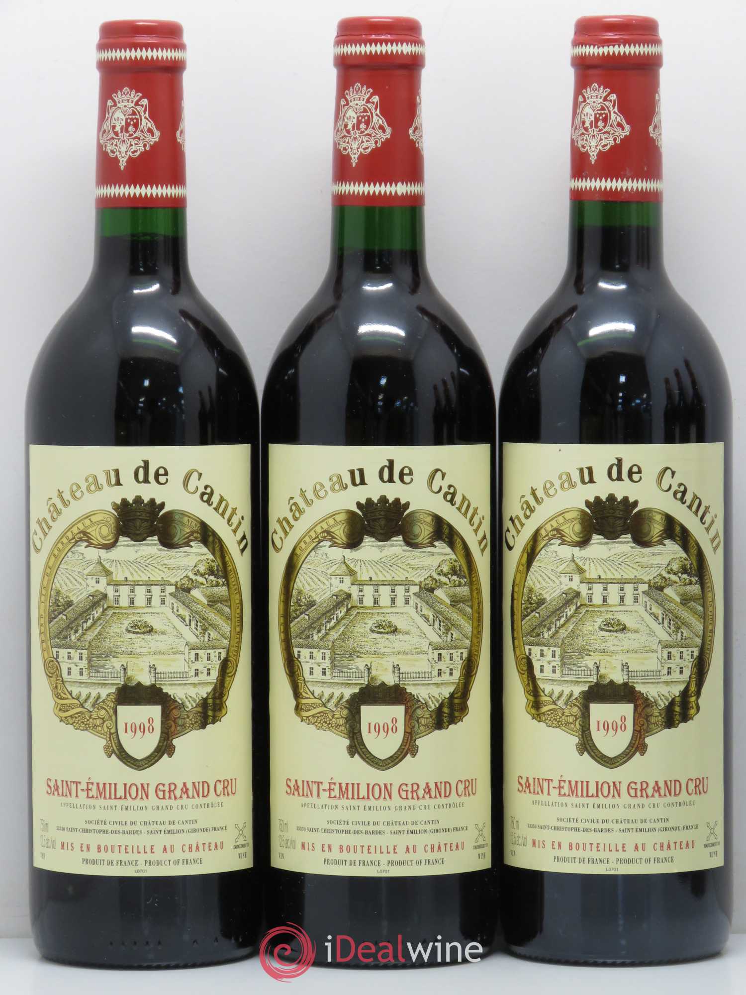 Château Cantin 1998 - Lot de 6 bouteilles - 1