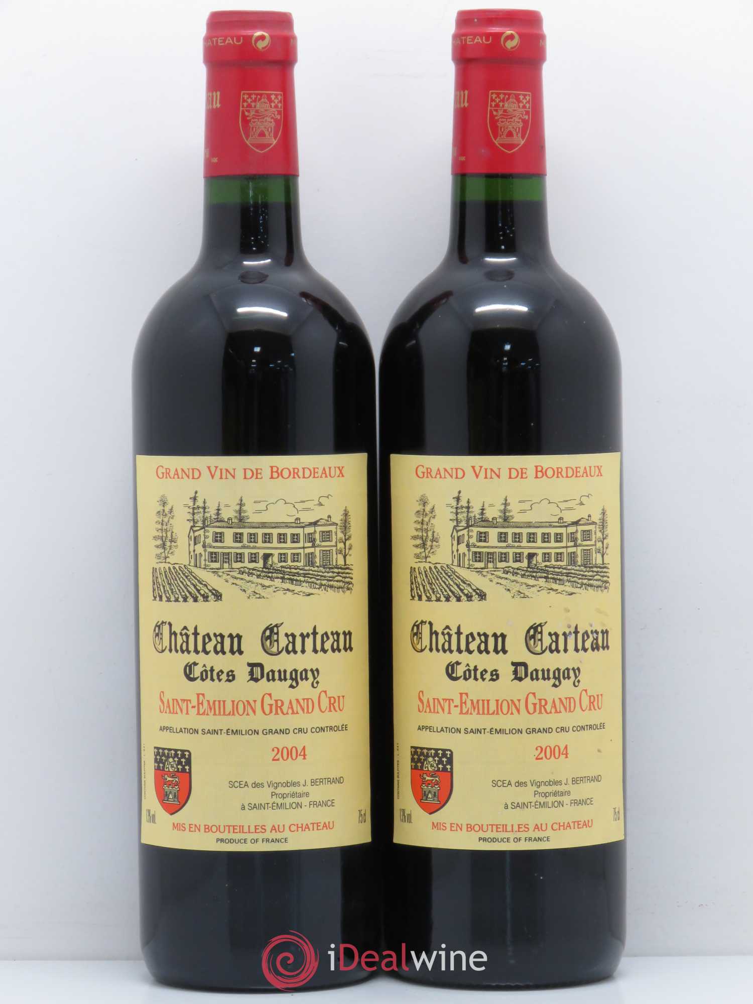 Saint-Émilion Chateau Carteau Cotes Daugay (sans prix de réserve) 2004 - Lot de 5 bouteilles - 2