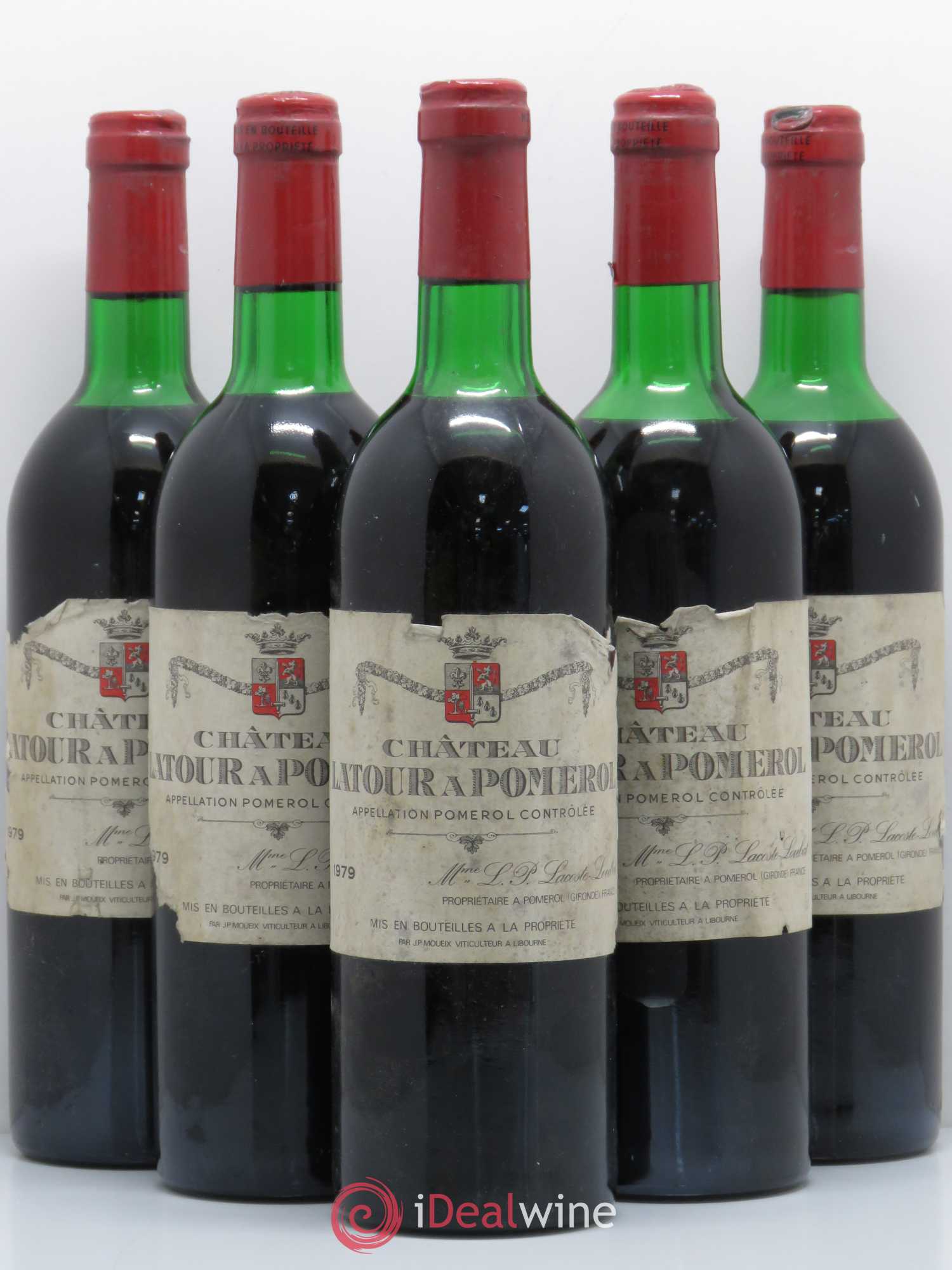 Château Latour à Pomerol (sans prix de réserve) 1979 - Lot de 5 bouteilles - 0