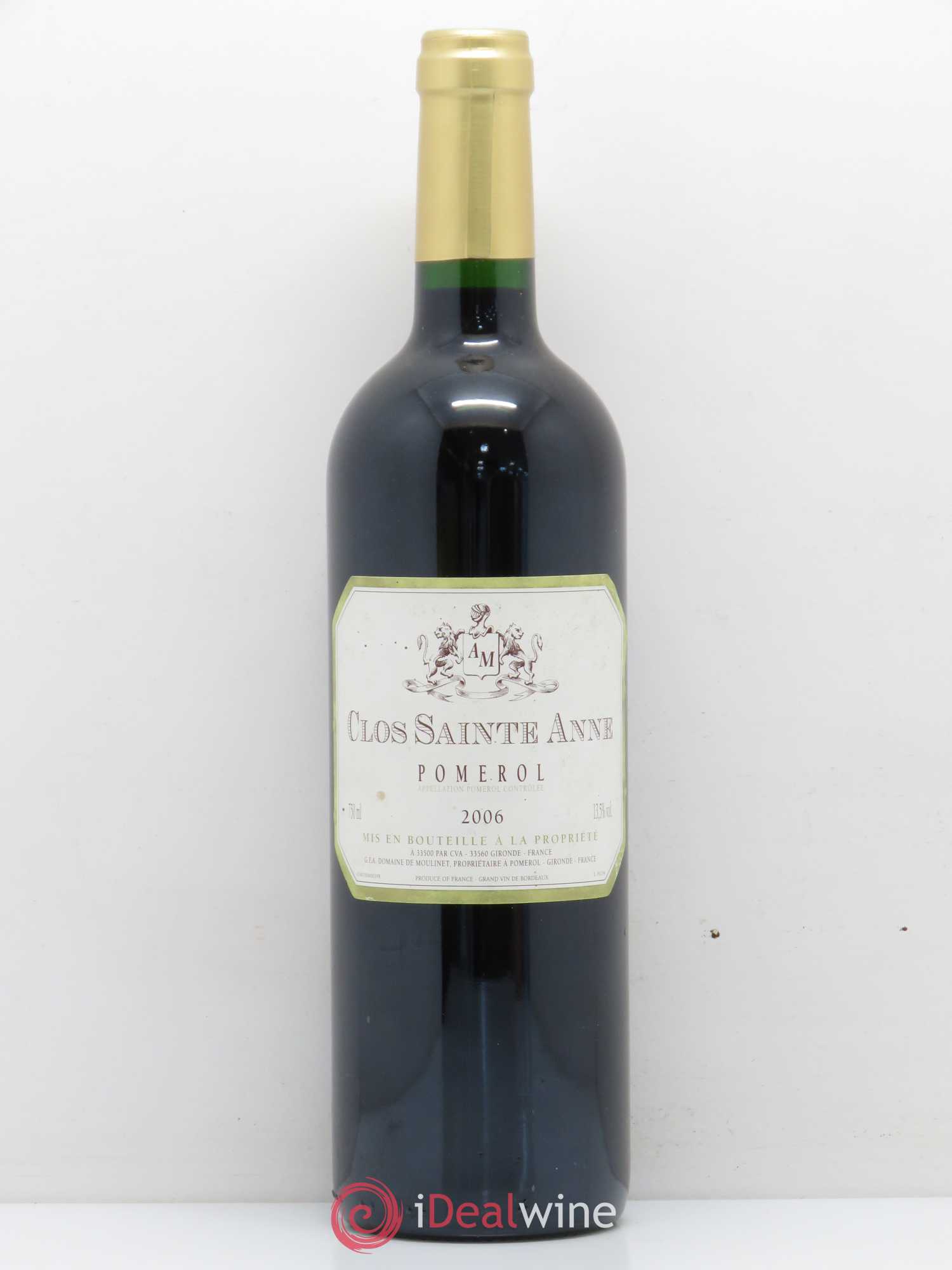 Pomerol Clos Sainte Anne 2006 - Lot de 1 bouteille - 0