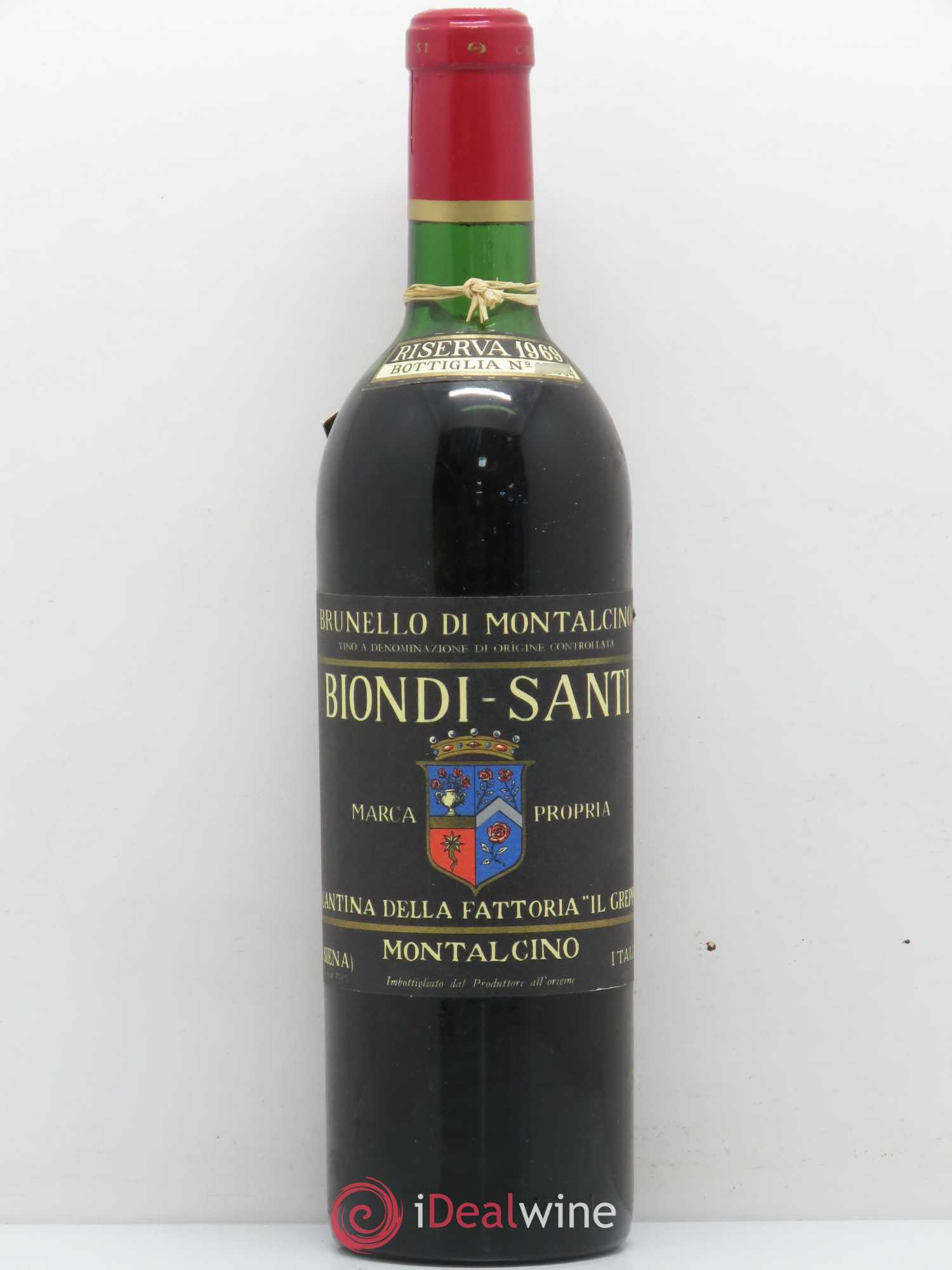Brunello di Montalcino Riserva Biondi Santi Brunello 1969 - Lot de 1 bouteille - 0