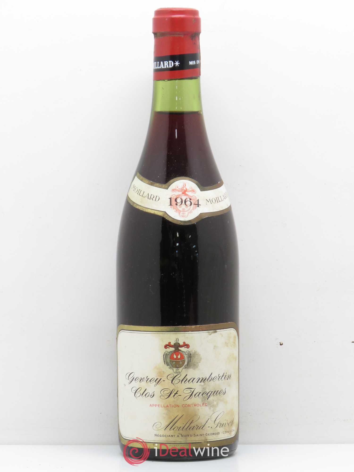 Gevrey-Chambertin 1er Cru Clos Saint Jacques Domaine Moillard-Grivot 1964 - Posten von 1 Flasche - 0