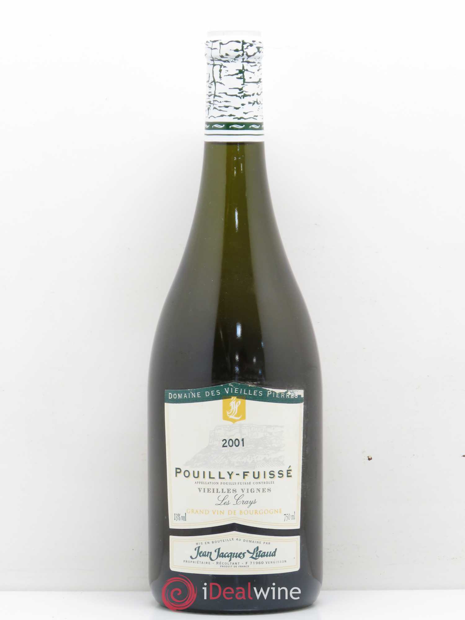 Pouilly-Fuissé Les Crays Vieilles Vignes Domaine des Vieilles Pierres Jean-Jacques Litaud 2001 - Posten von 1 Flasche - 0