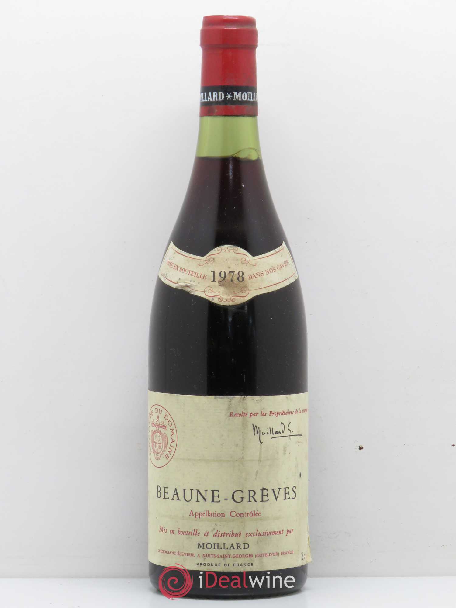 Beaune 1er Cru Greves Domaine Moillard 1978 - Posten von 1 Flasche - 0