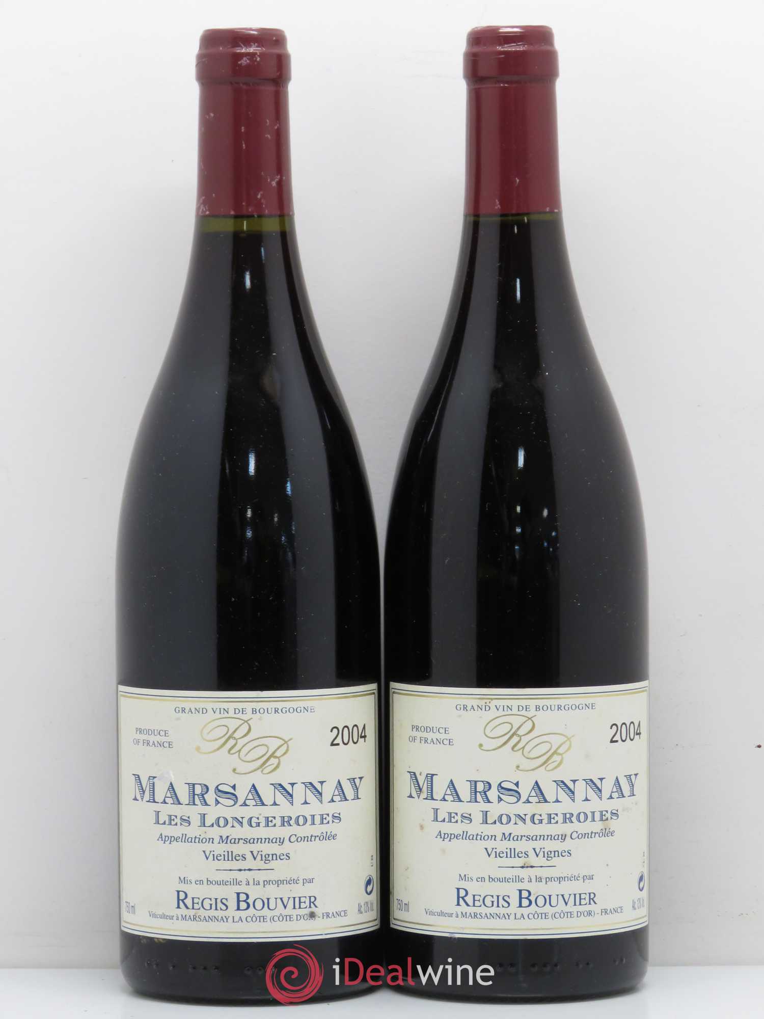 Marsannay Vieilles Vignes Les Longeroies - Régis Bouvier 2004 - Posten von 2 Flaschen - 0
