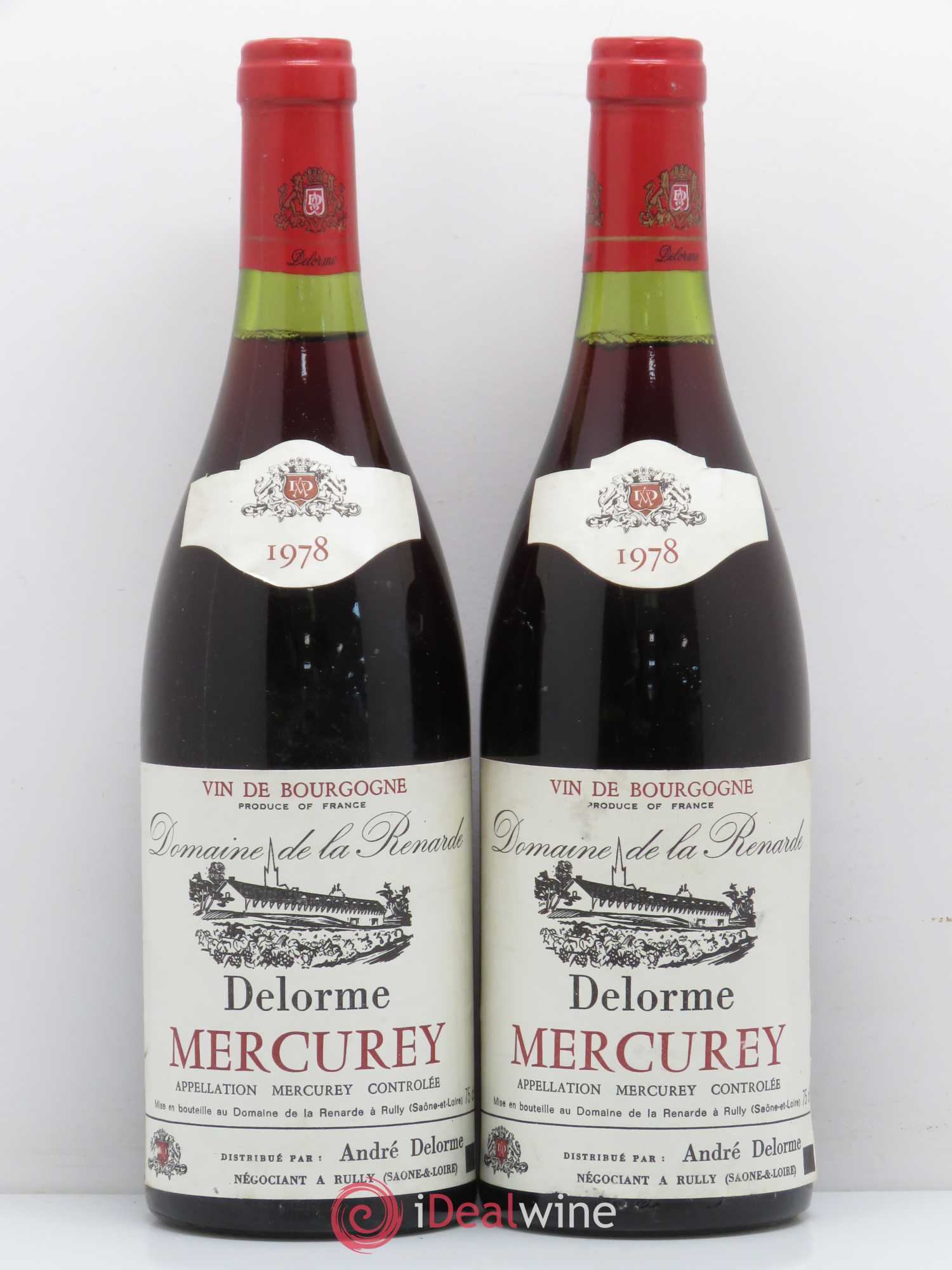 Mercurey Domaine de la Renarde 1978 - Posten von 5 Flaschen - 2