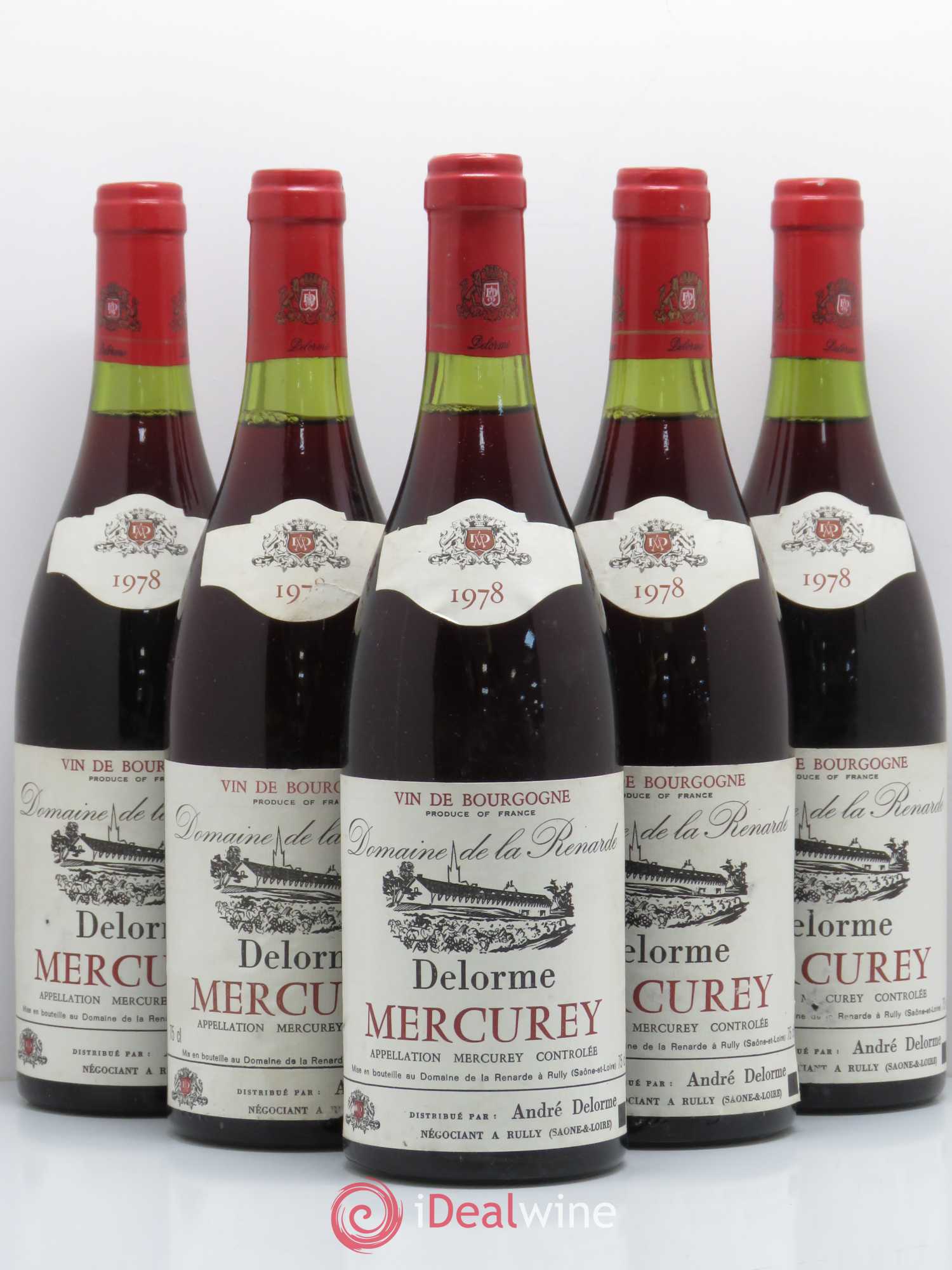Mercurey Domaine de la Renarde 1978 - Posten von 5 Flaschen - 0