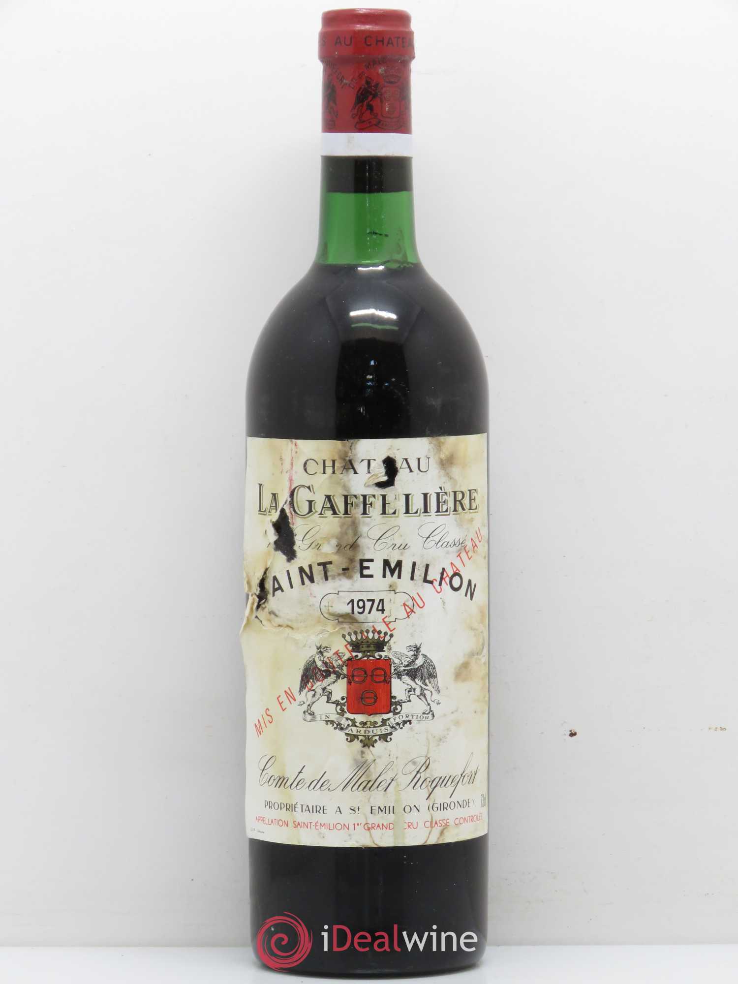Château la Gaffelière 1er Grand Cru Classé B 1974 - Lot de 1 bouteille - 0